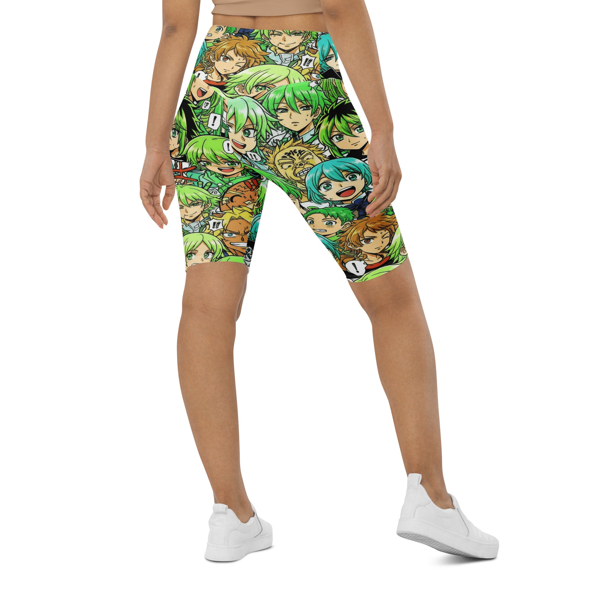 Forest Spirit Anime Collage Bike Shorts | GearBunch