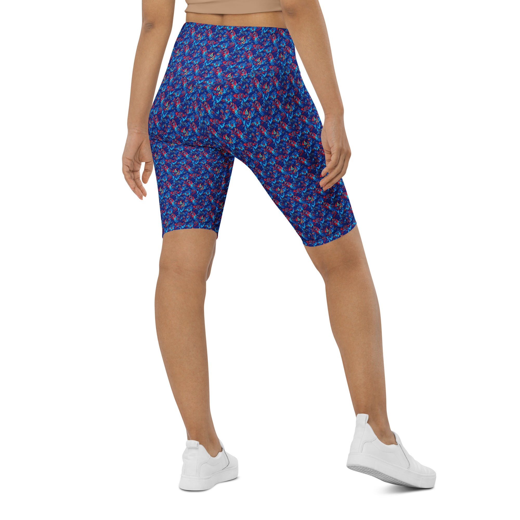 Colorful Tropical Fishes Bike Shorts | GearBunch