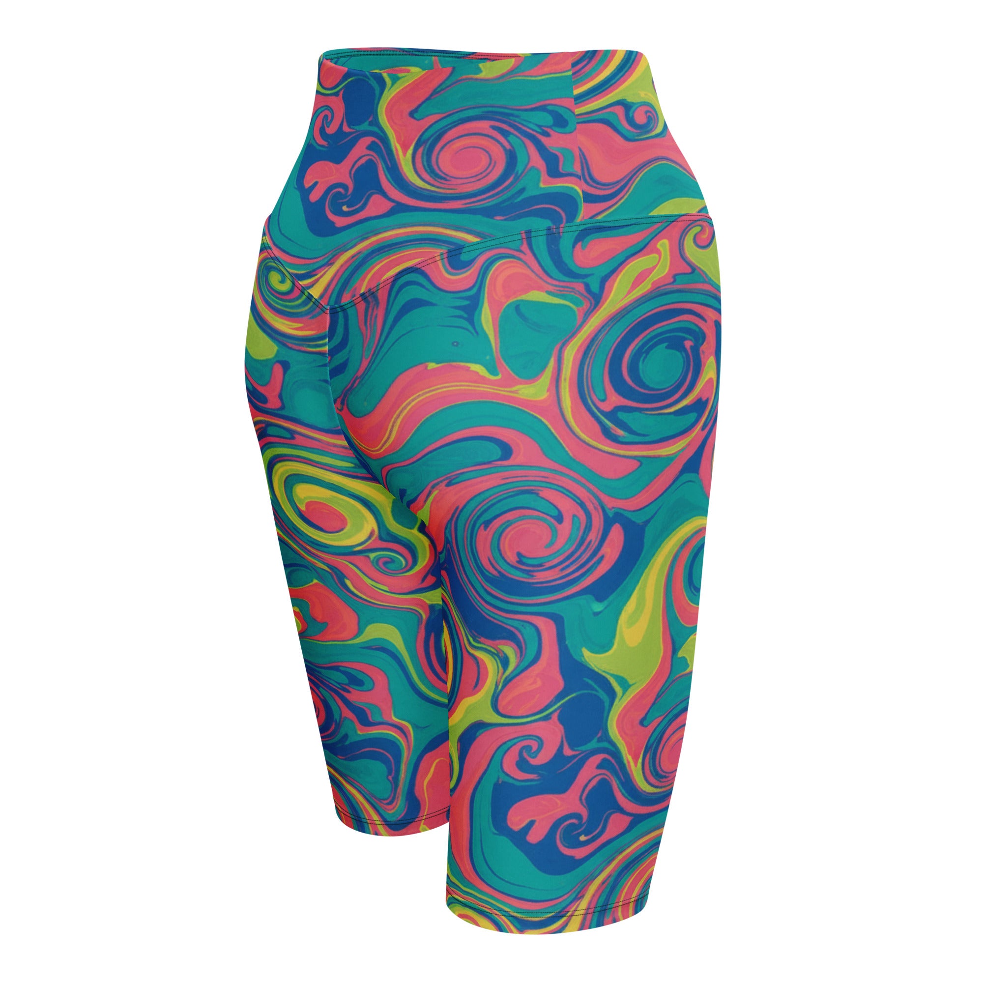 Liquid Marble Tropical Paradise Bike Shorts | GearBunch