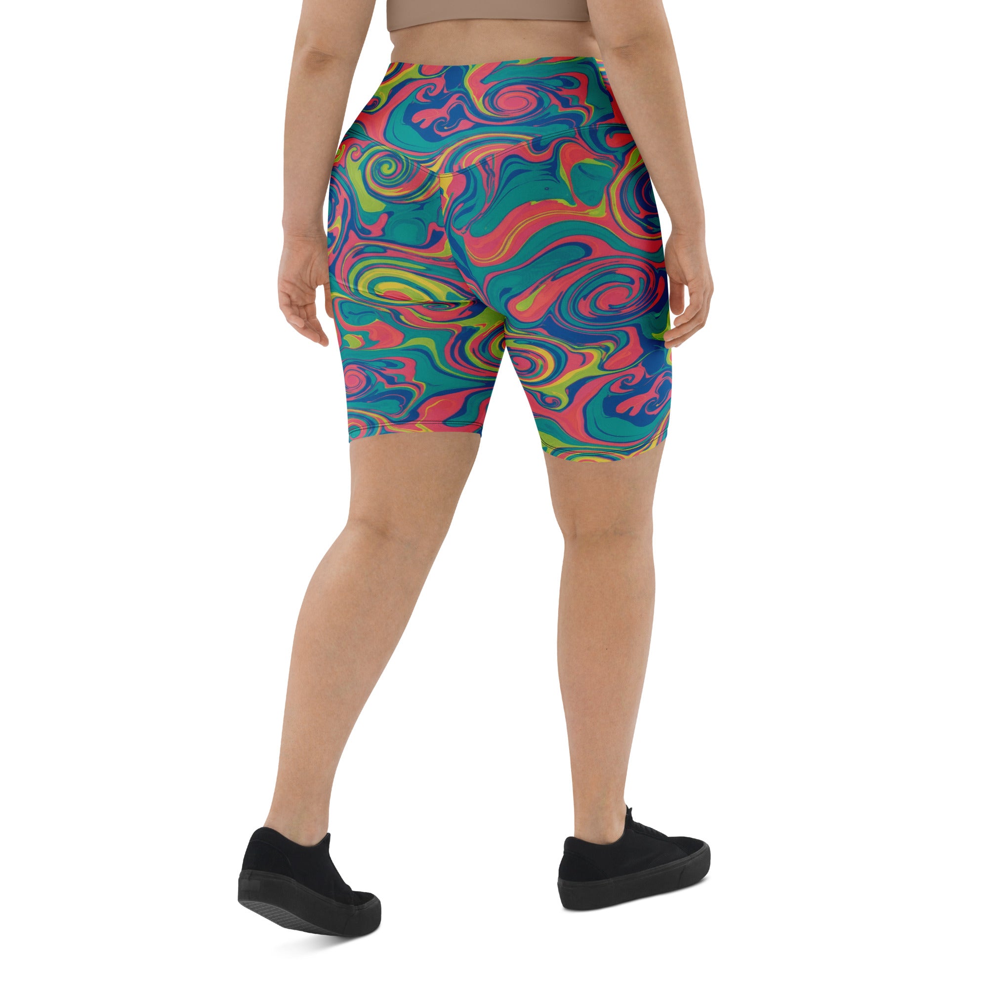 Liquid Marble Tropical Paradise Bike Shorts | GearBunch