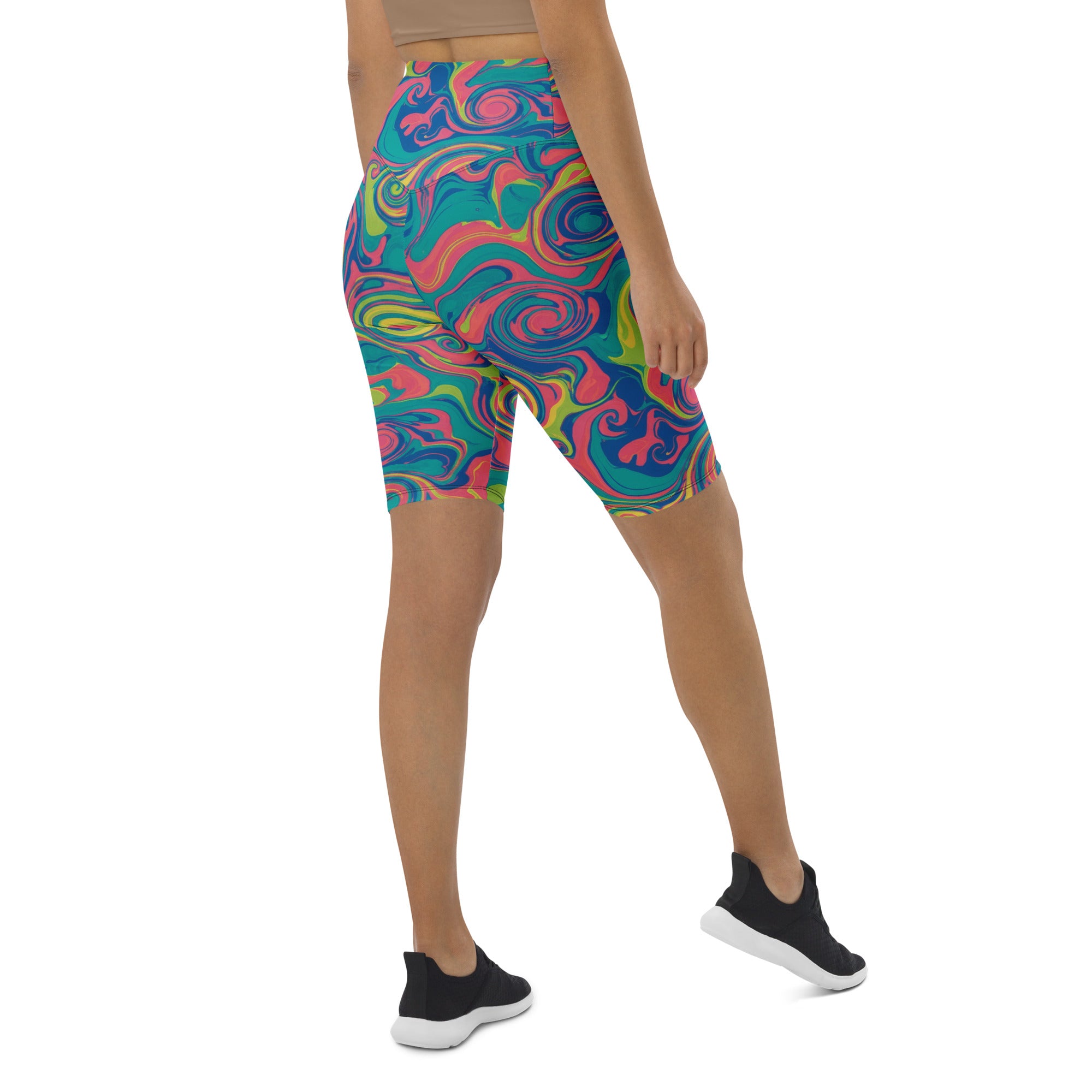 Liquid Marble Tropical Paradise Bike Shorts | GearBunch