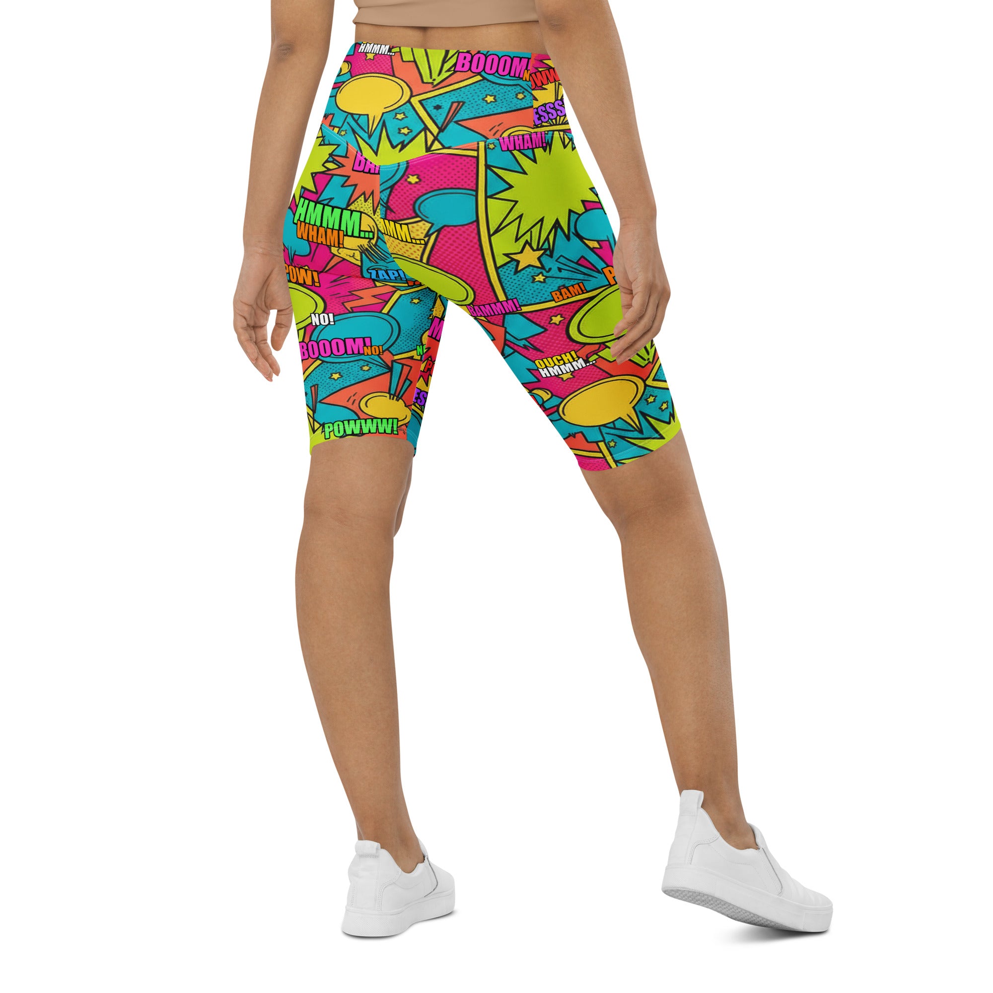 Comic Pop Tropical Bike Shorts | GearBunch