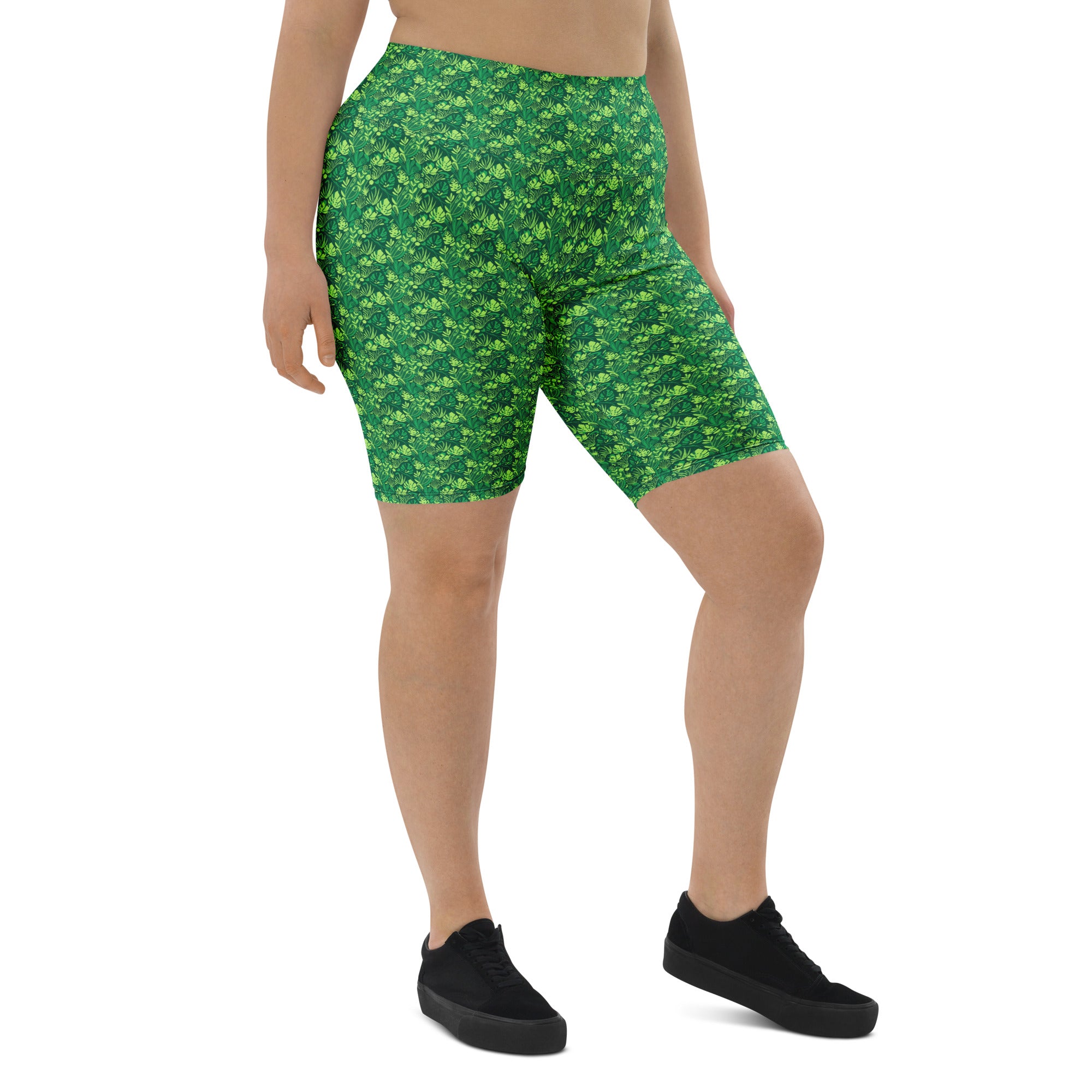 Minimalist Plant Illustration Bike Shorts | GearBunch