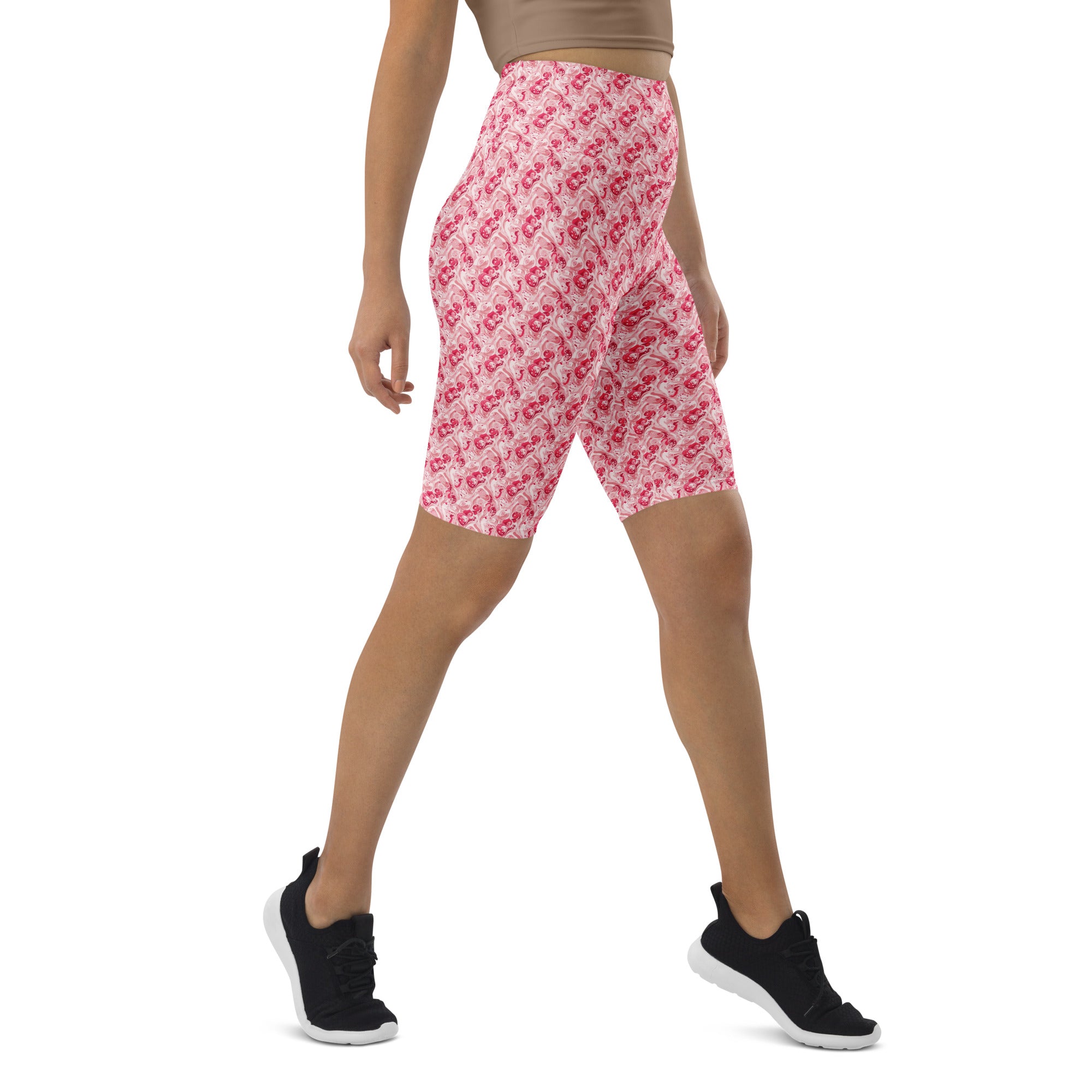 Cherry Strawberry Cream Bike Shorts | GearBunch