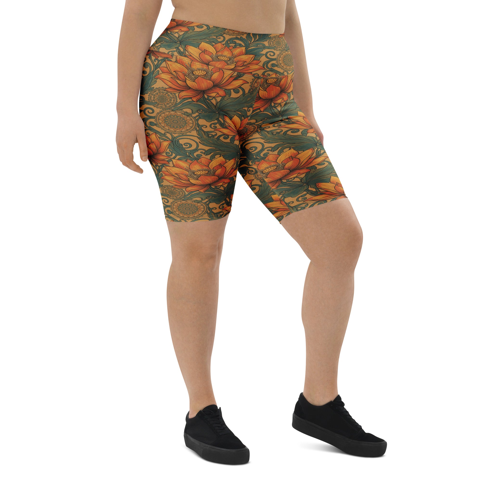 Boho Lotus and Mandalas Bike Shorts | GearBunch