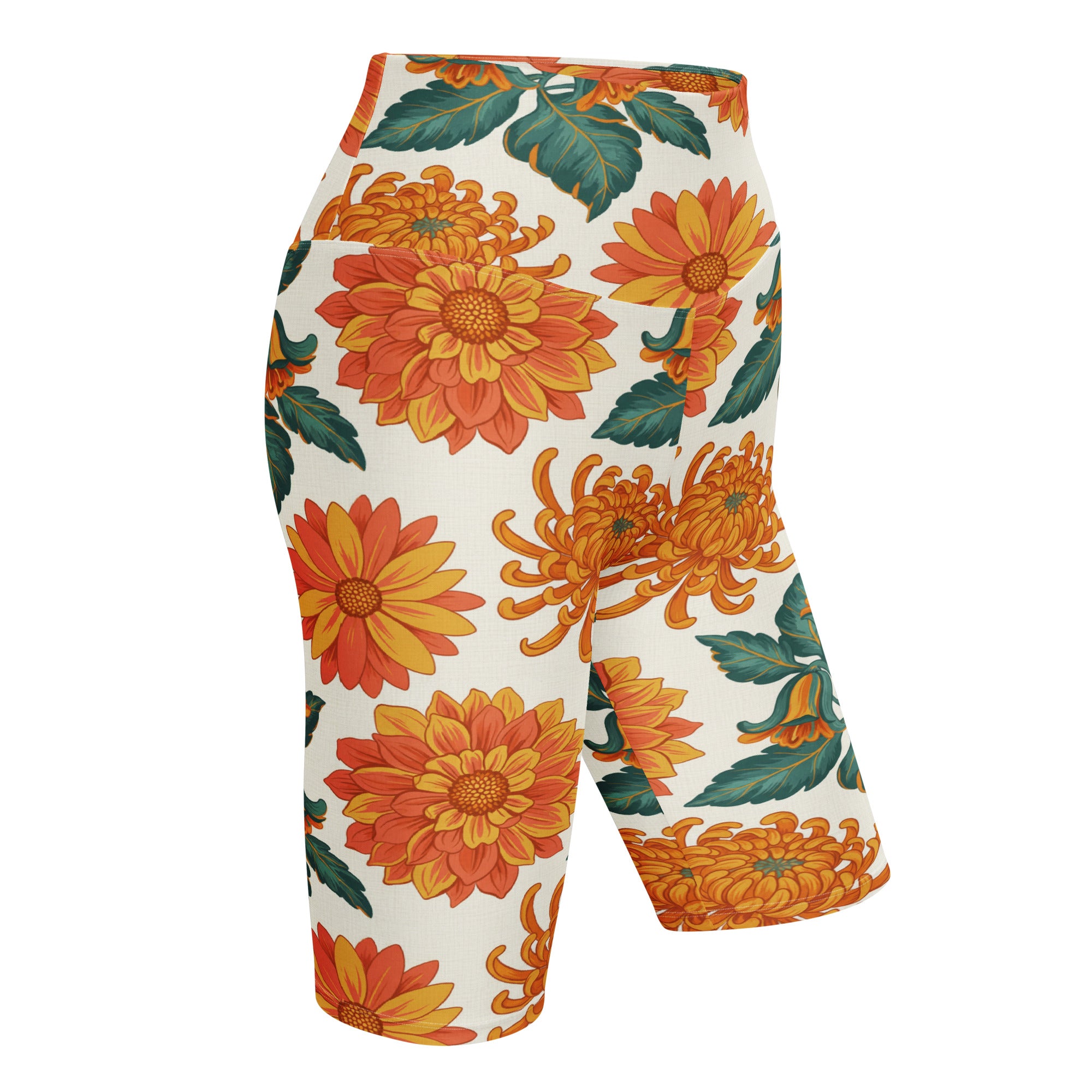Retro Floral Seventies Bike Shorts | GearBunch