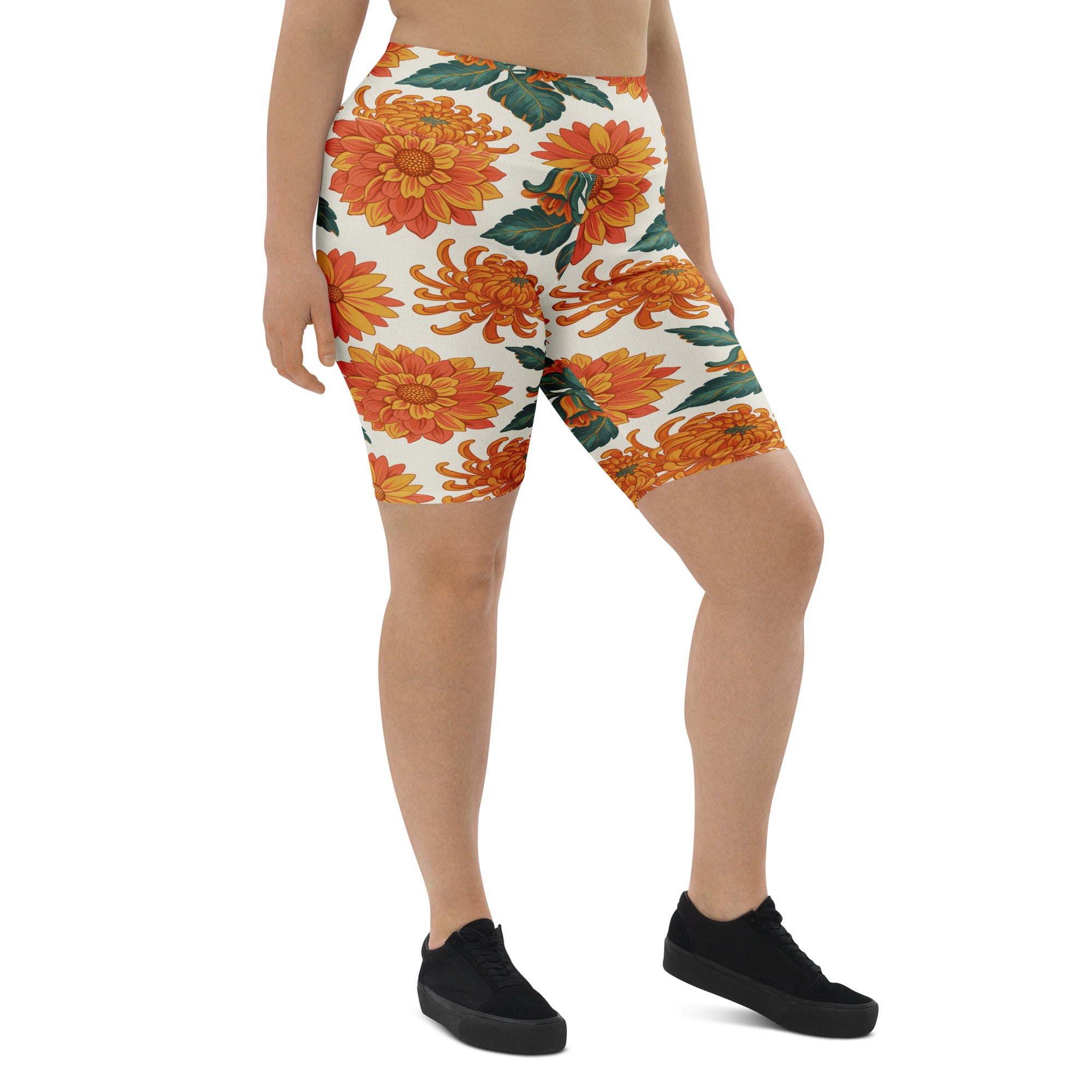 Retro Floral Seventies Bike Shorts | GearBunch