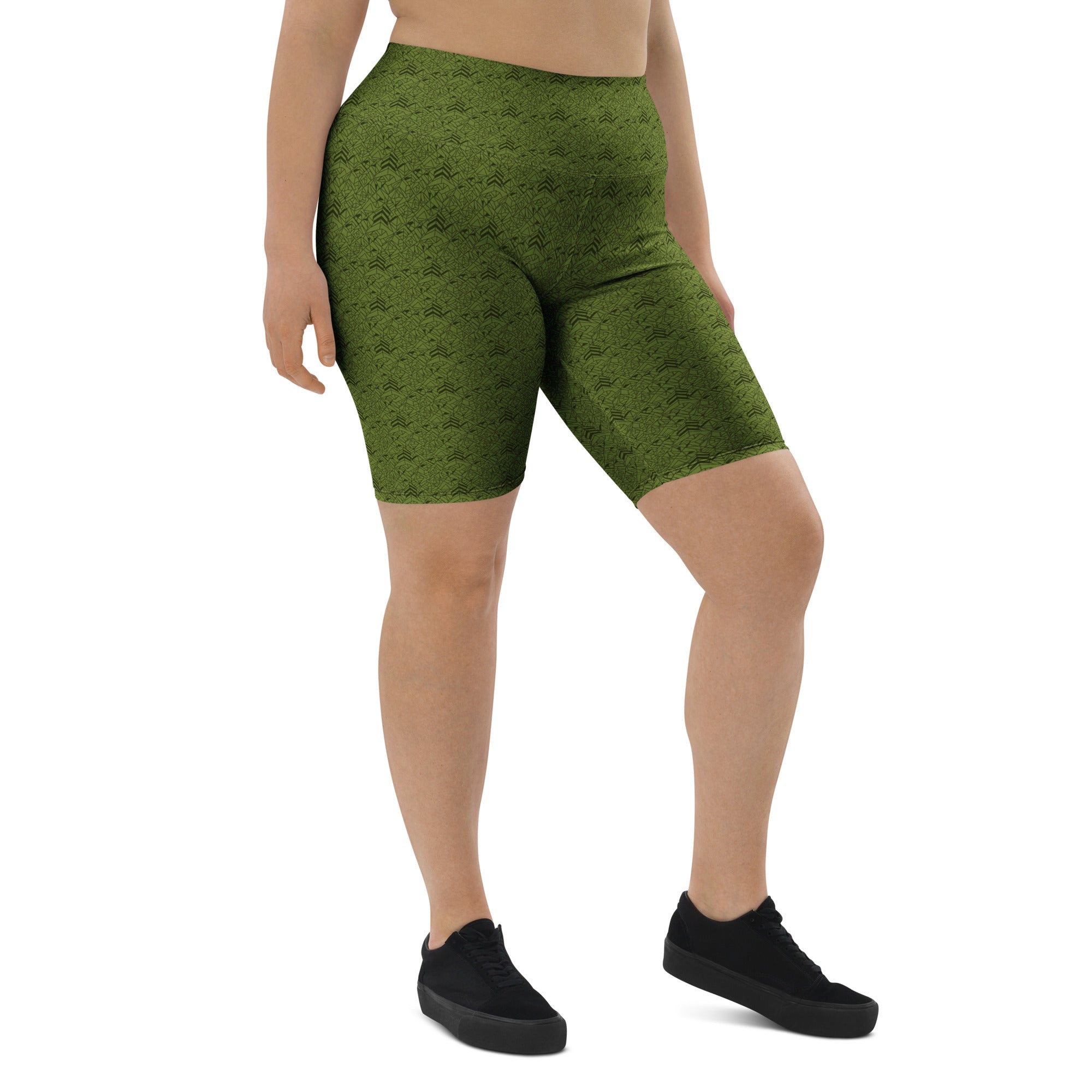 Velvet Olive Green Bike Shorts | GearBunch