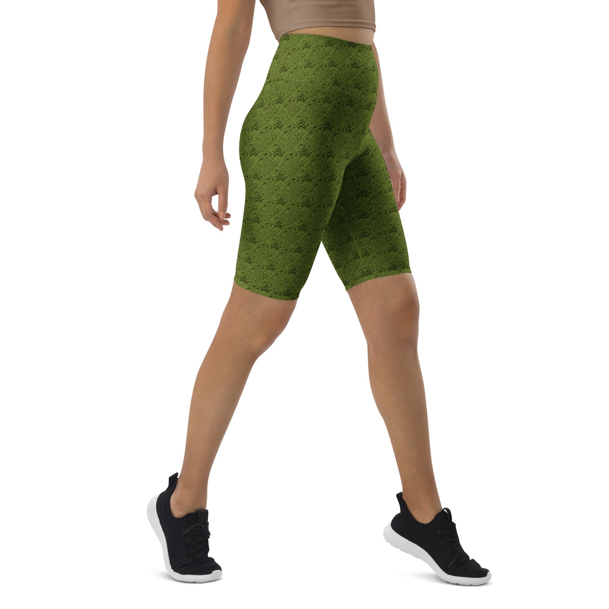 Velvet Olive Green Bike Shorts | GearBunch