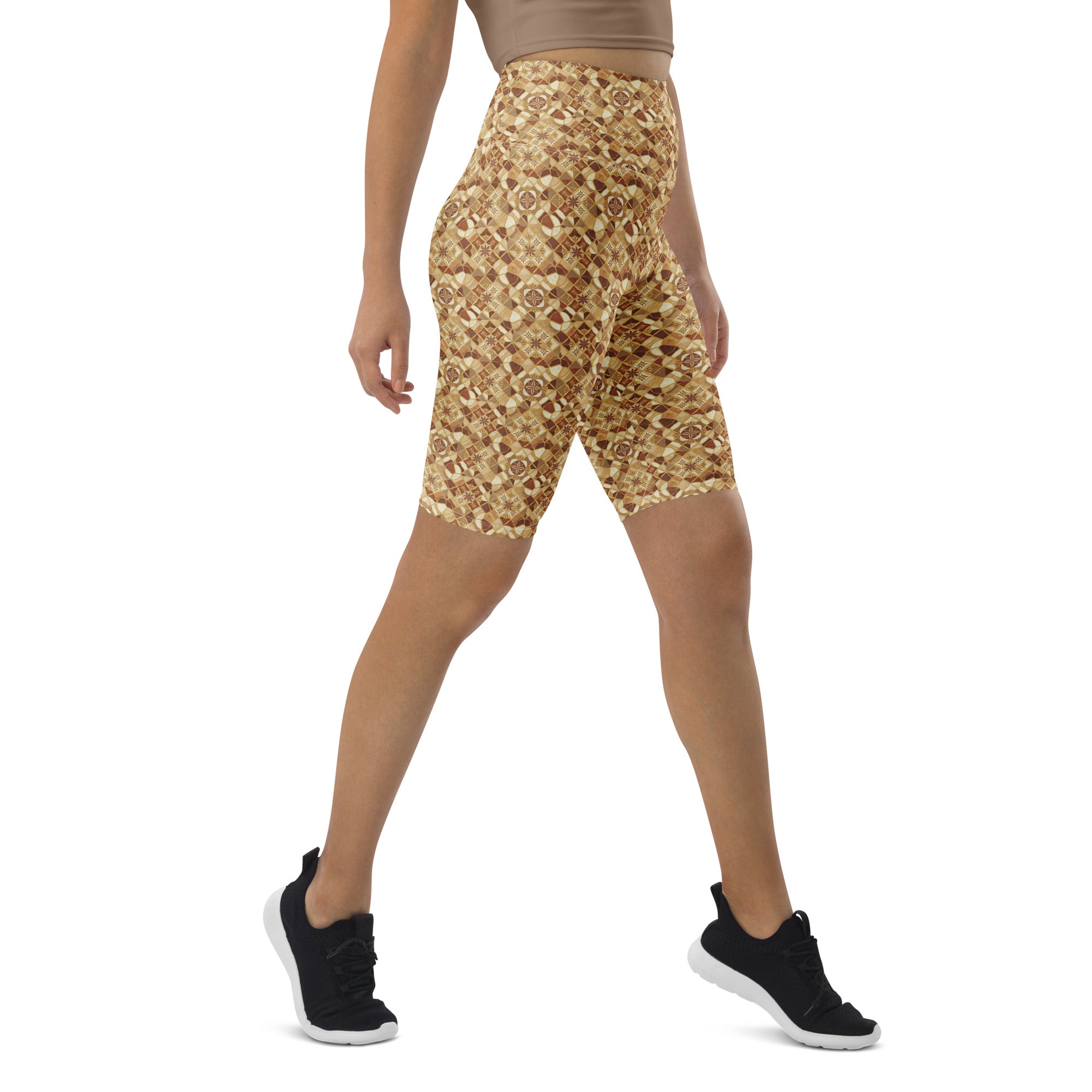 Jerusalem Stone Mosaic Bike Shorts | GearBunch