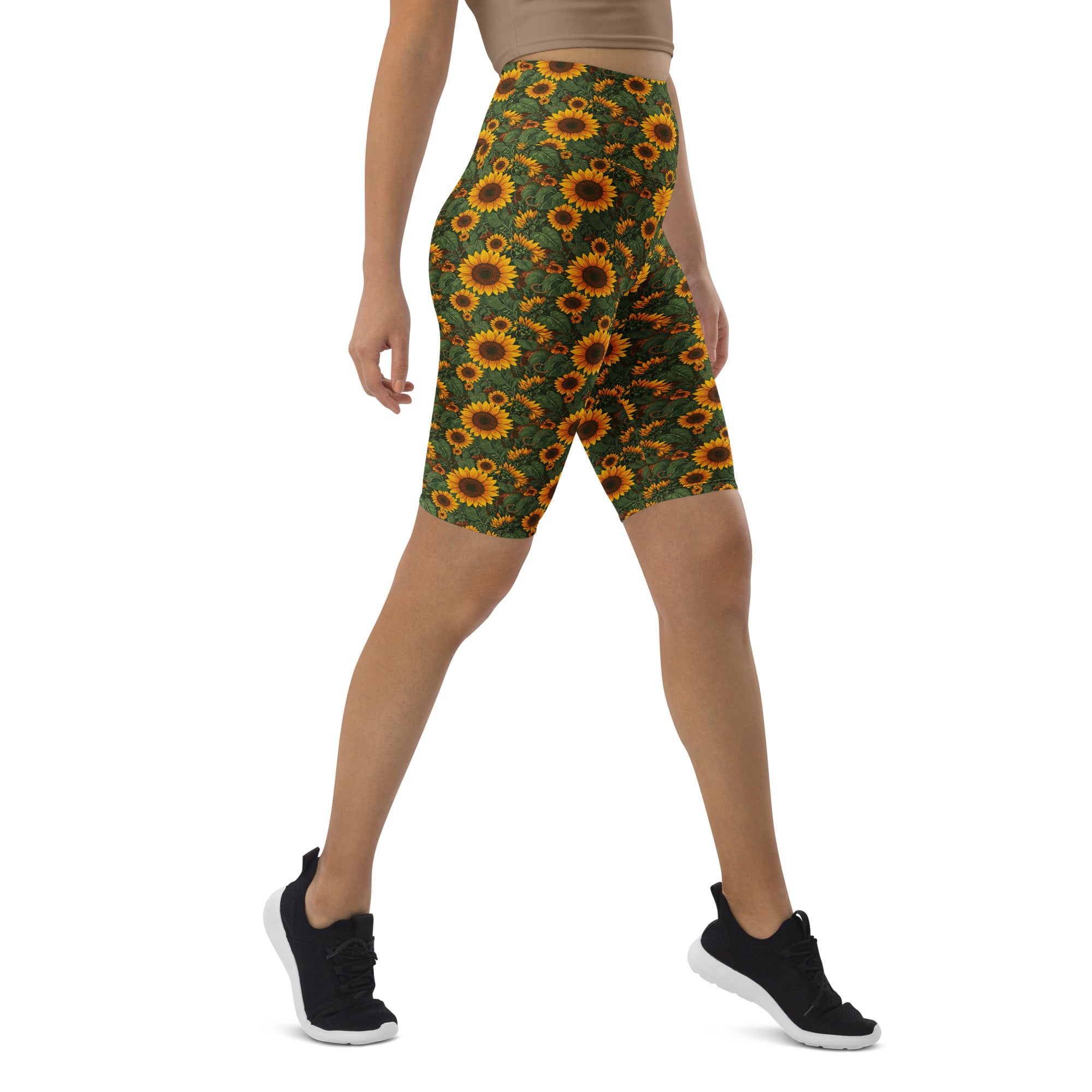 Sunflower Cross Bike Shorts | GearBunch