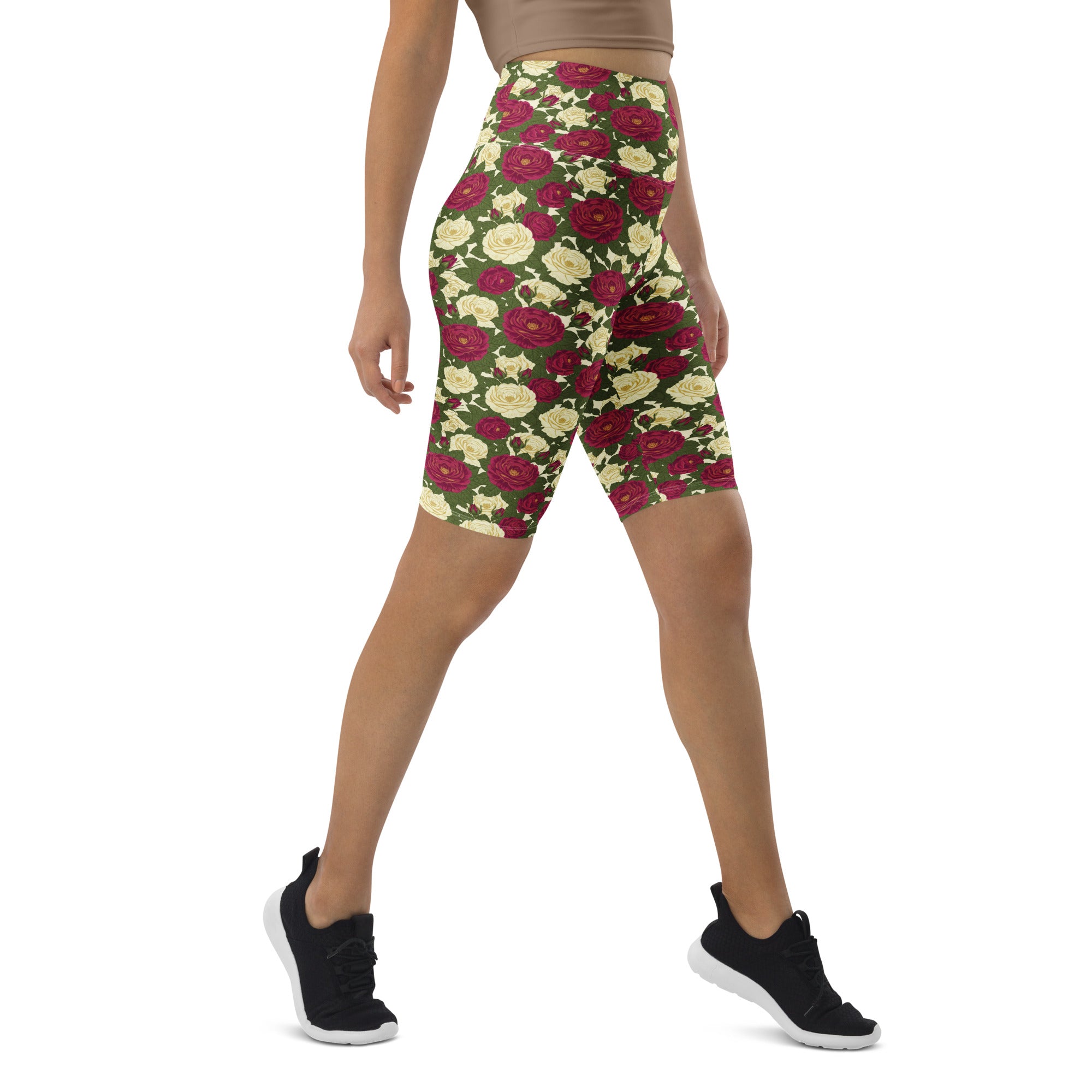 Taurus Rose Botanical Bike Shorts | GearBunch