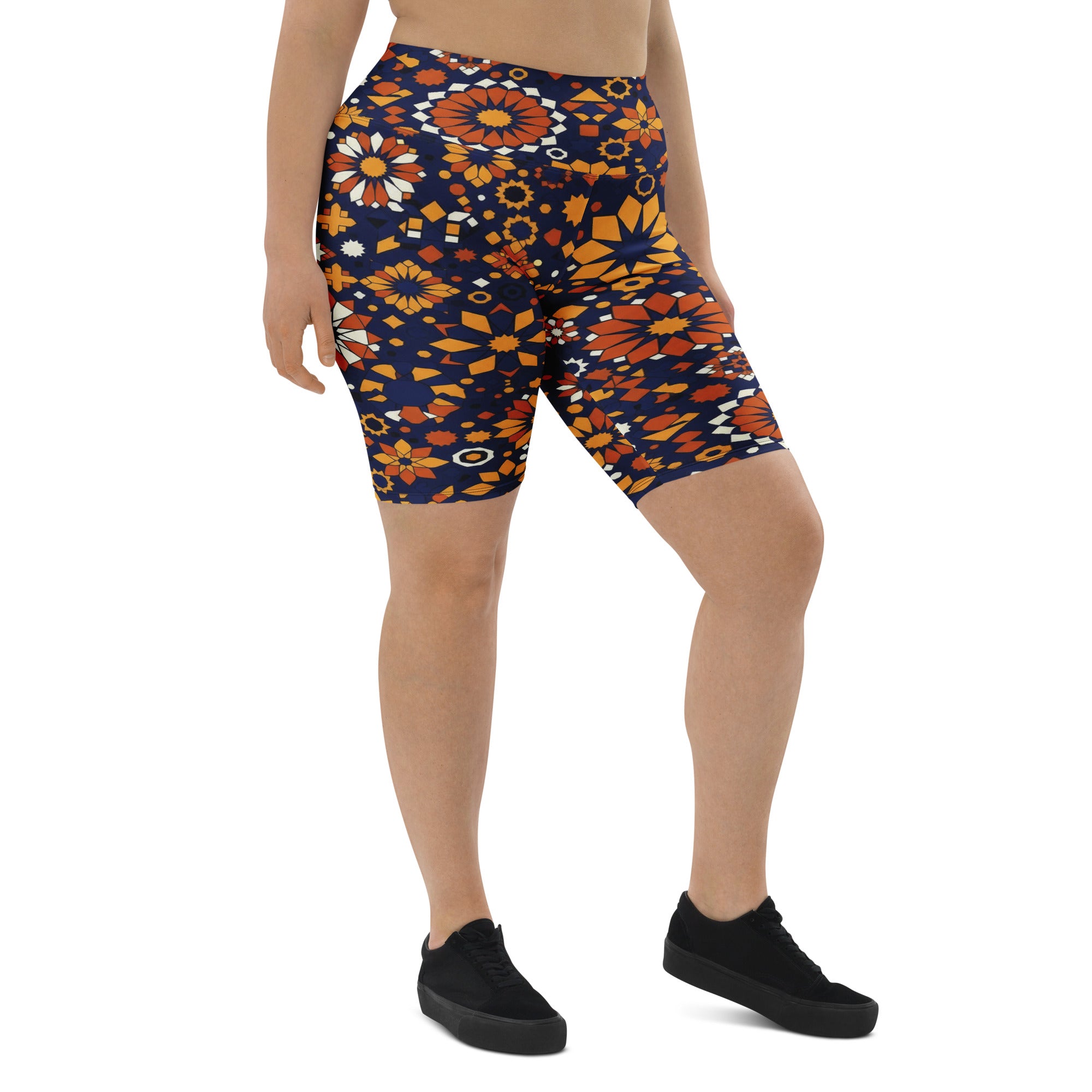 Zellige Indigo Saffron Bike Shorts | GearBunch
