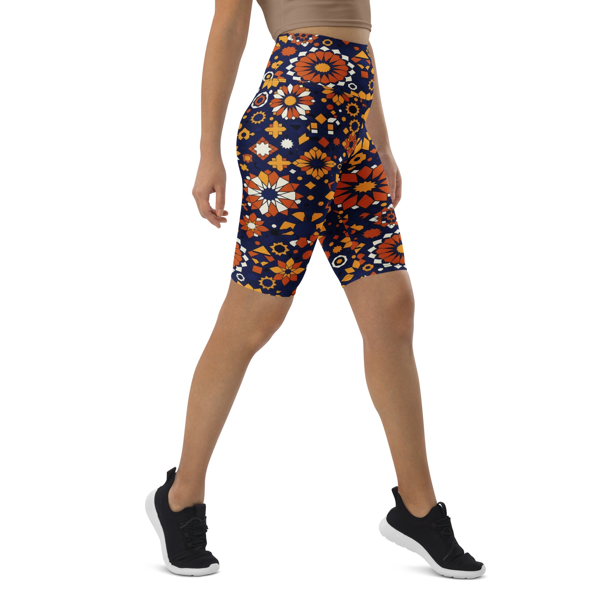Zellige Indigo Saffron Bike Shorts | GearBunch
