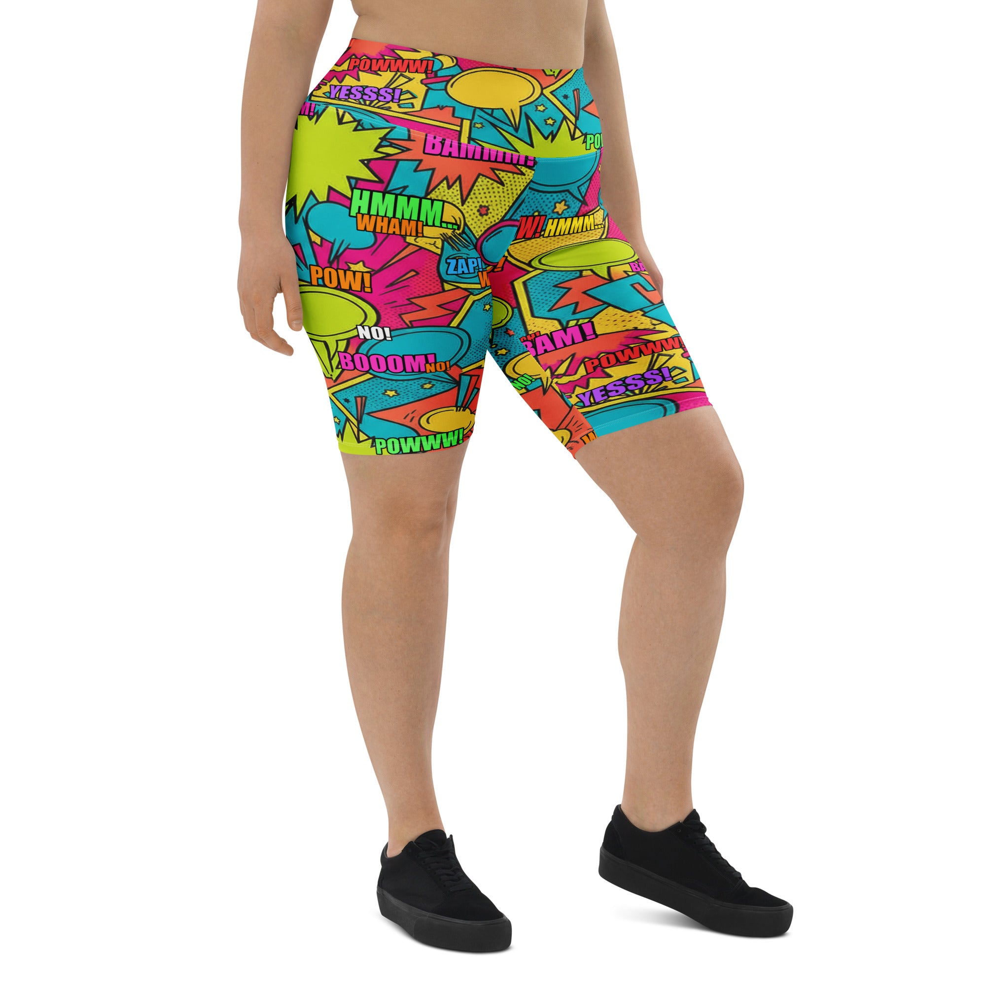 Comic Pop Tropical Bike Shorts | GearBunch