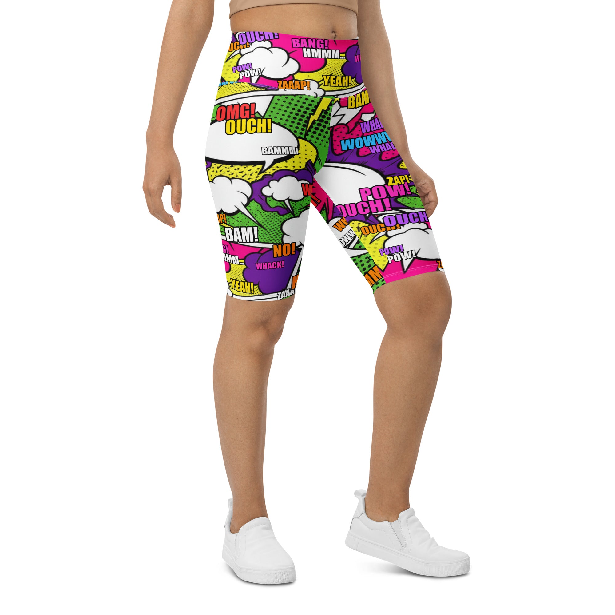Comic Villain Neon Bike Shorts | GearBunch