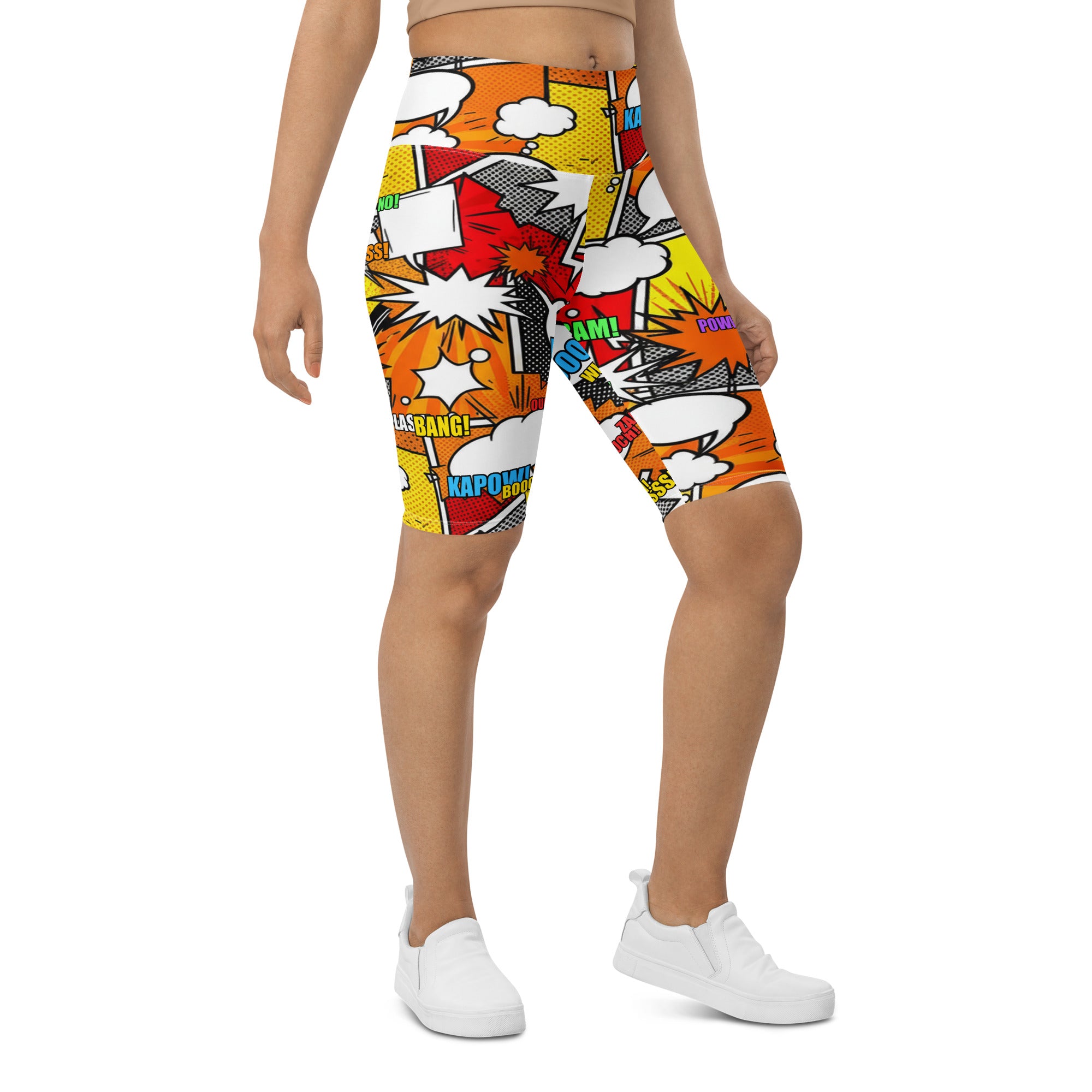 Comic Strip Boom Town Bike Shorts | GearBunch