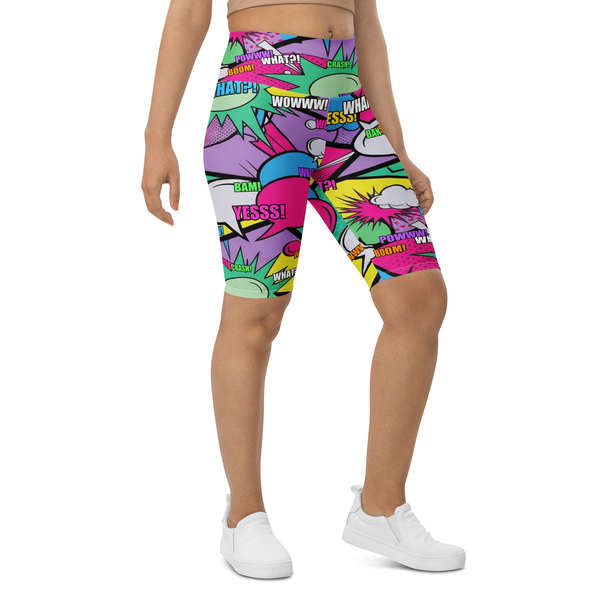 Comic Strip Pop Candy Bike Shorts | GearBunch