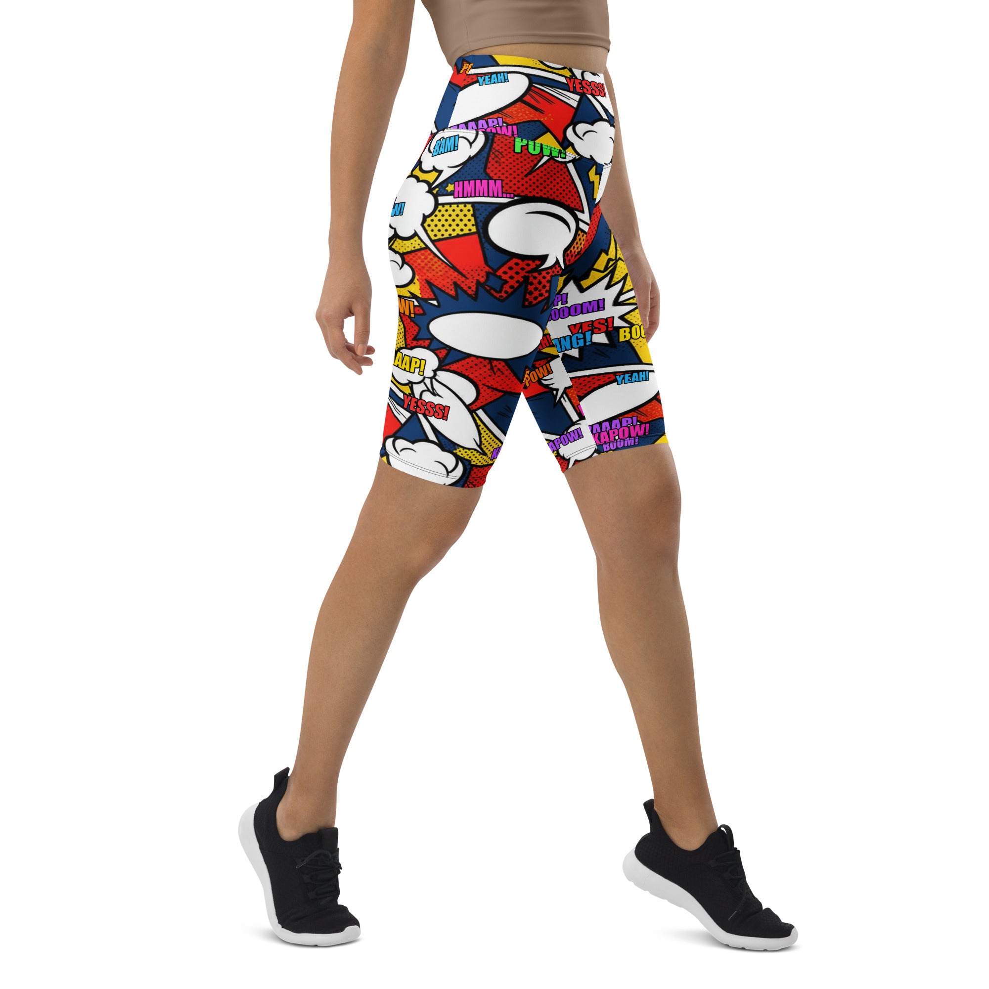 Comic Strip Thunder Punch Bike Shorts | GearBunch