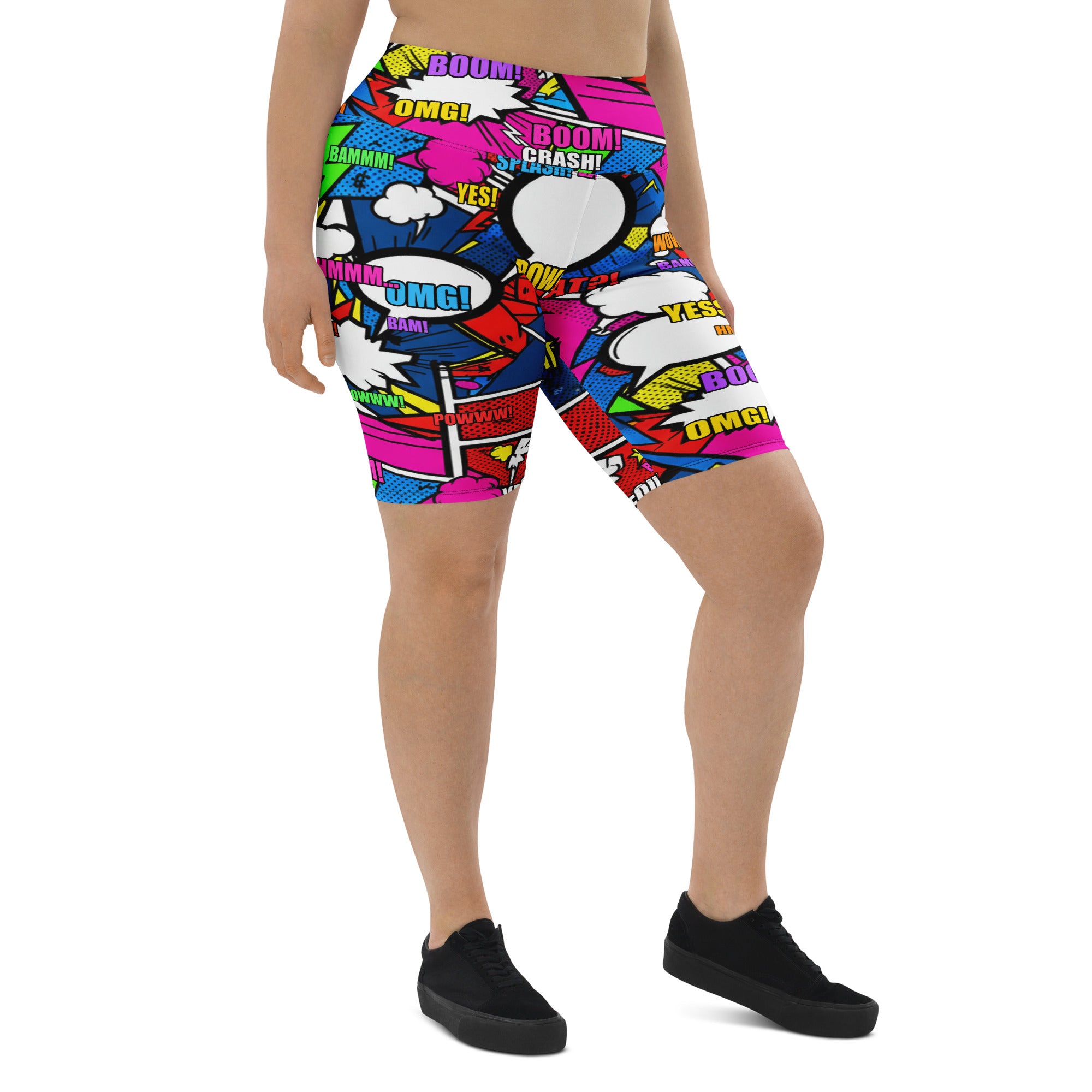 Comic Strip Ninja Night Bike Shorts | GearBunch