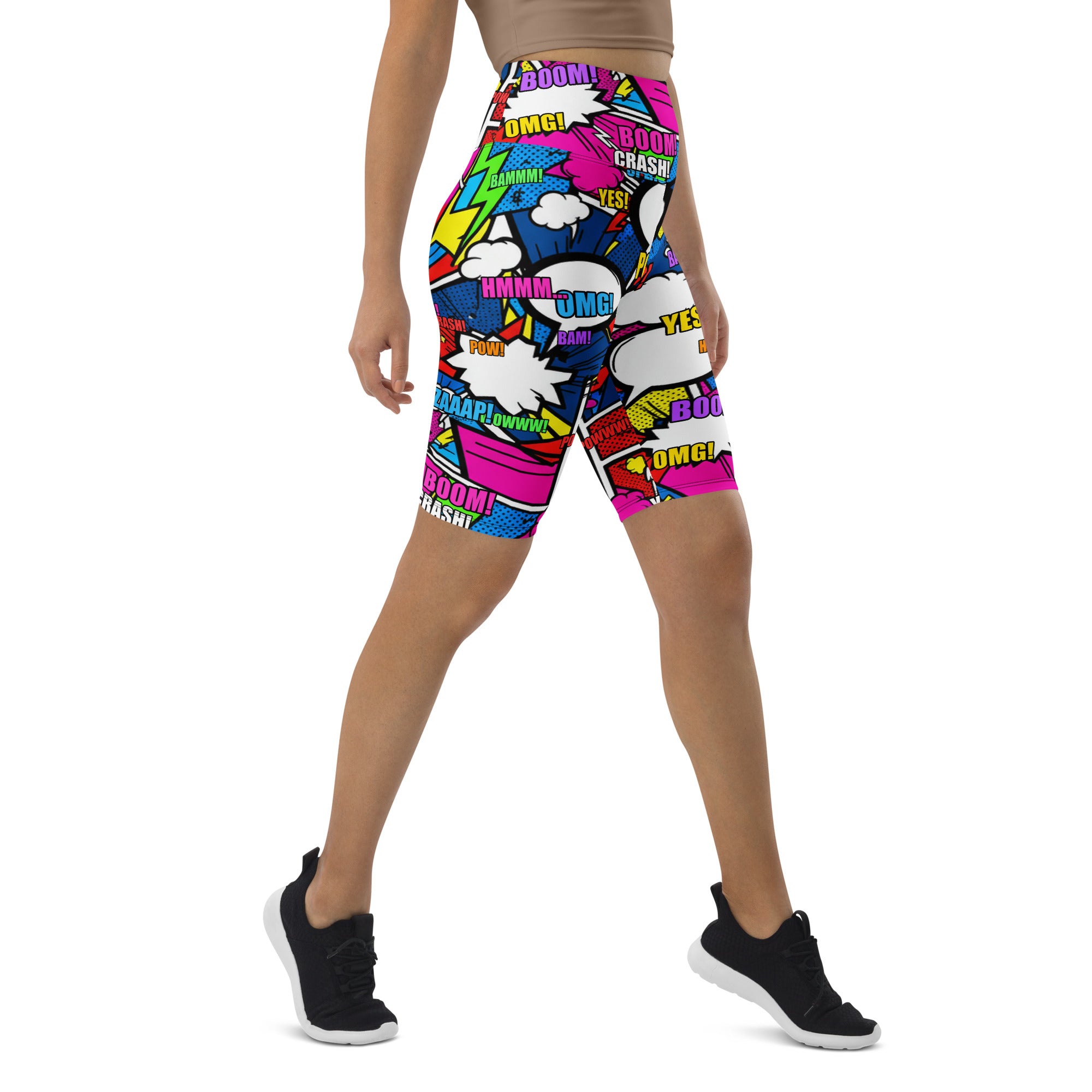 Comic Strip Ninja Night Bike Shorts | GearBunch