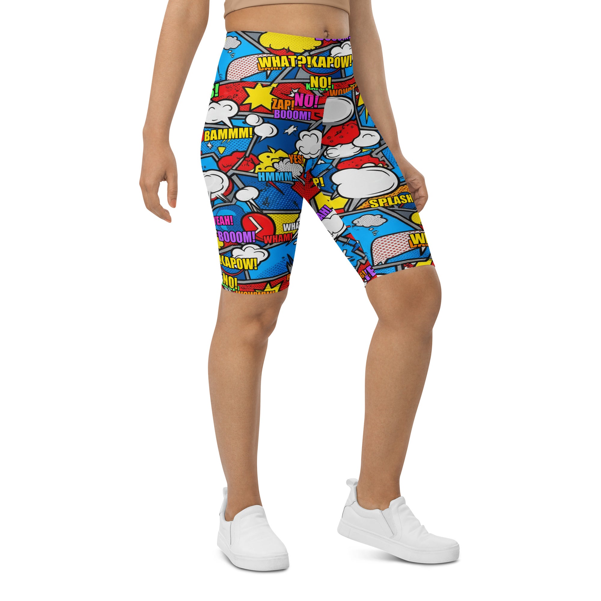 Comic Strip Robot Wars Bike Shorts | GearBunch