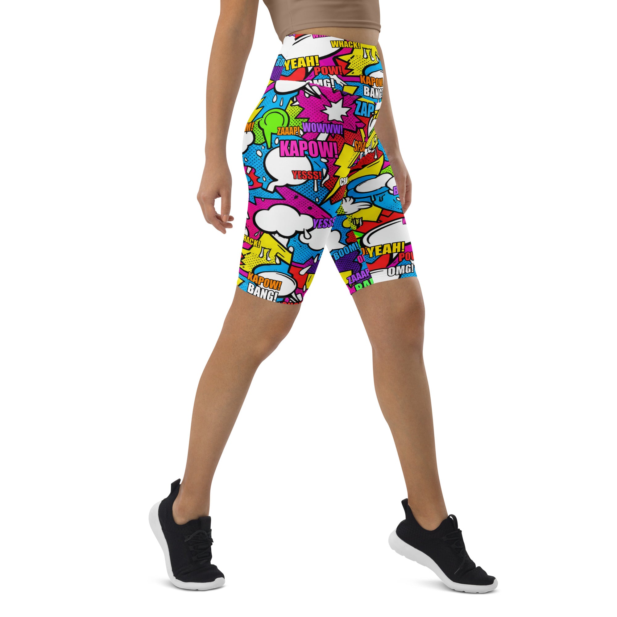 Comic Strip Graffiti Street Bike Shorts | GearBunch