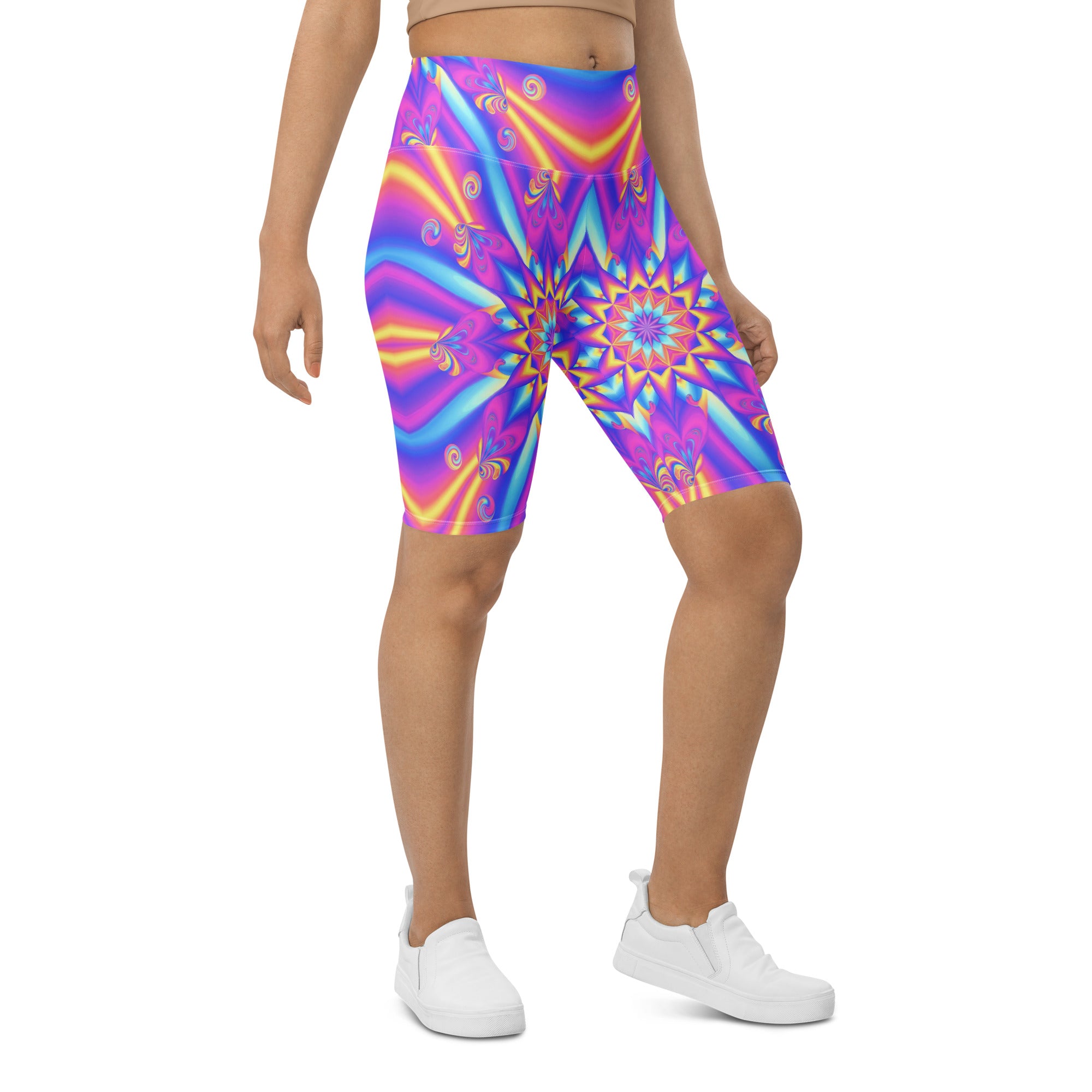 Psychedelic Candy Rave Bike Shorts | GearBunch