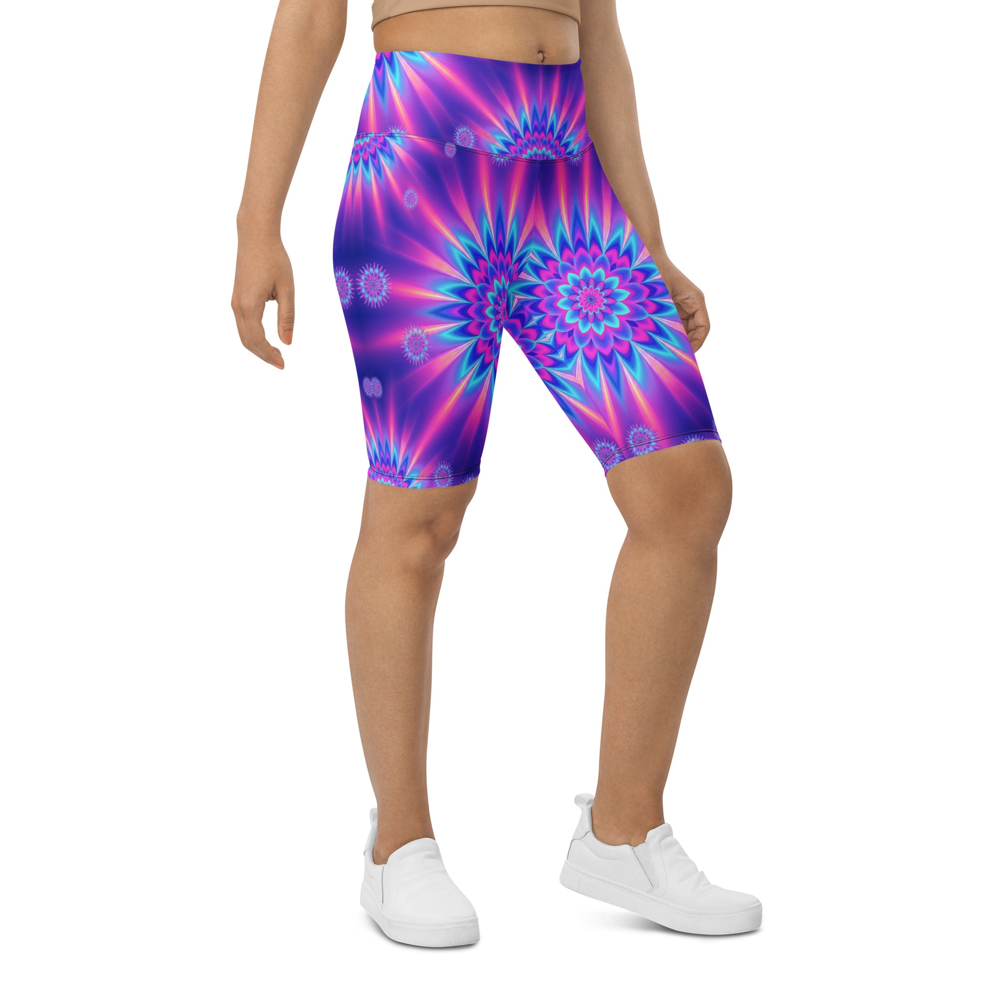 Psychedelic Vaporwave Dream Bike Shorts | GearBunch