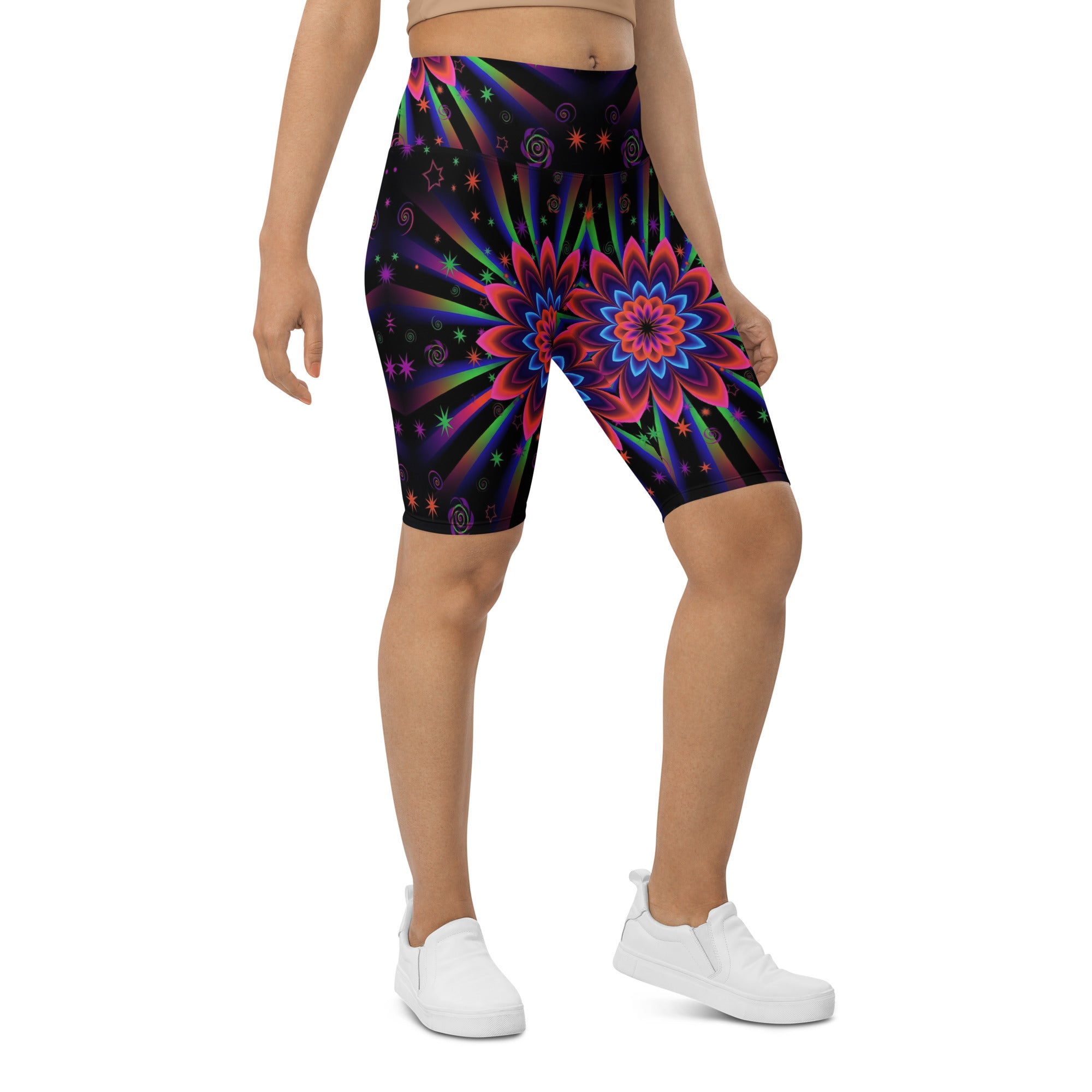 Psychedelic Blacklight Bike Shorts | GearBunch