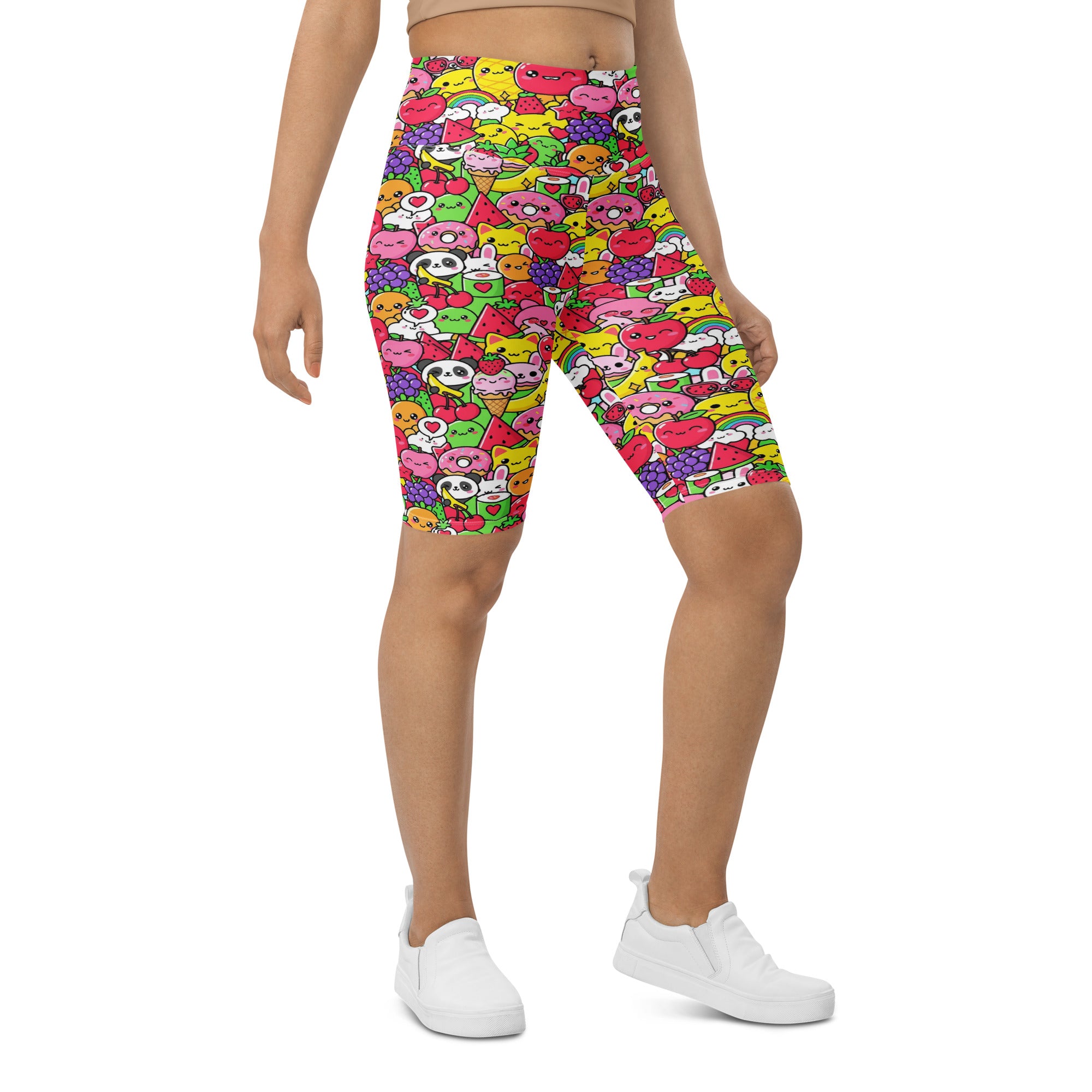 Kawaii Fruit Salad Bike Shorts | GearBunch