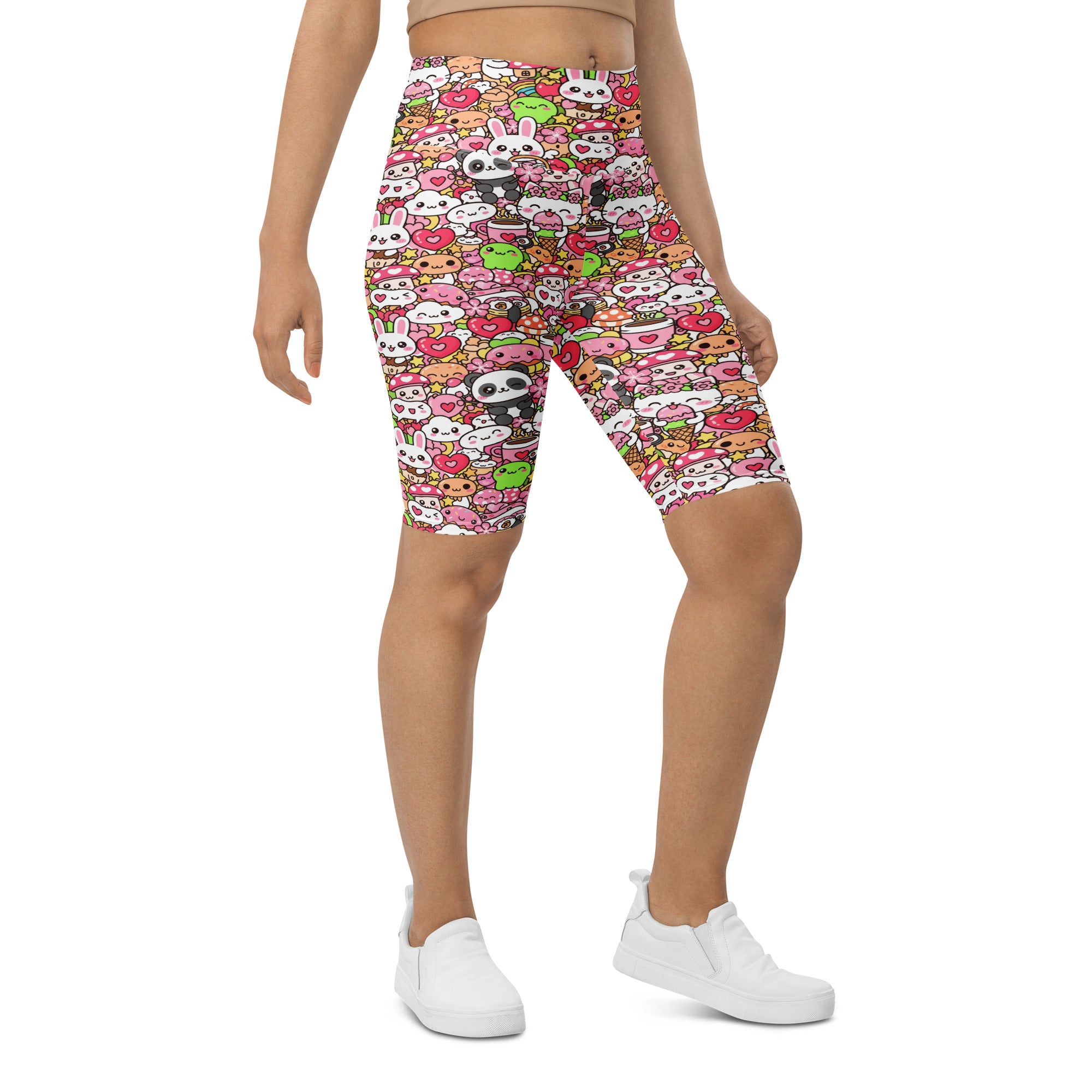 Kawaii Sakura Picnic Bike Shorts | GearBunch