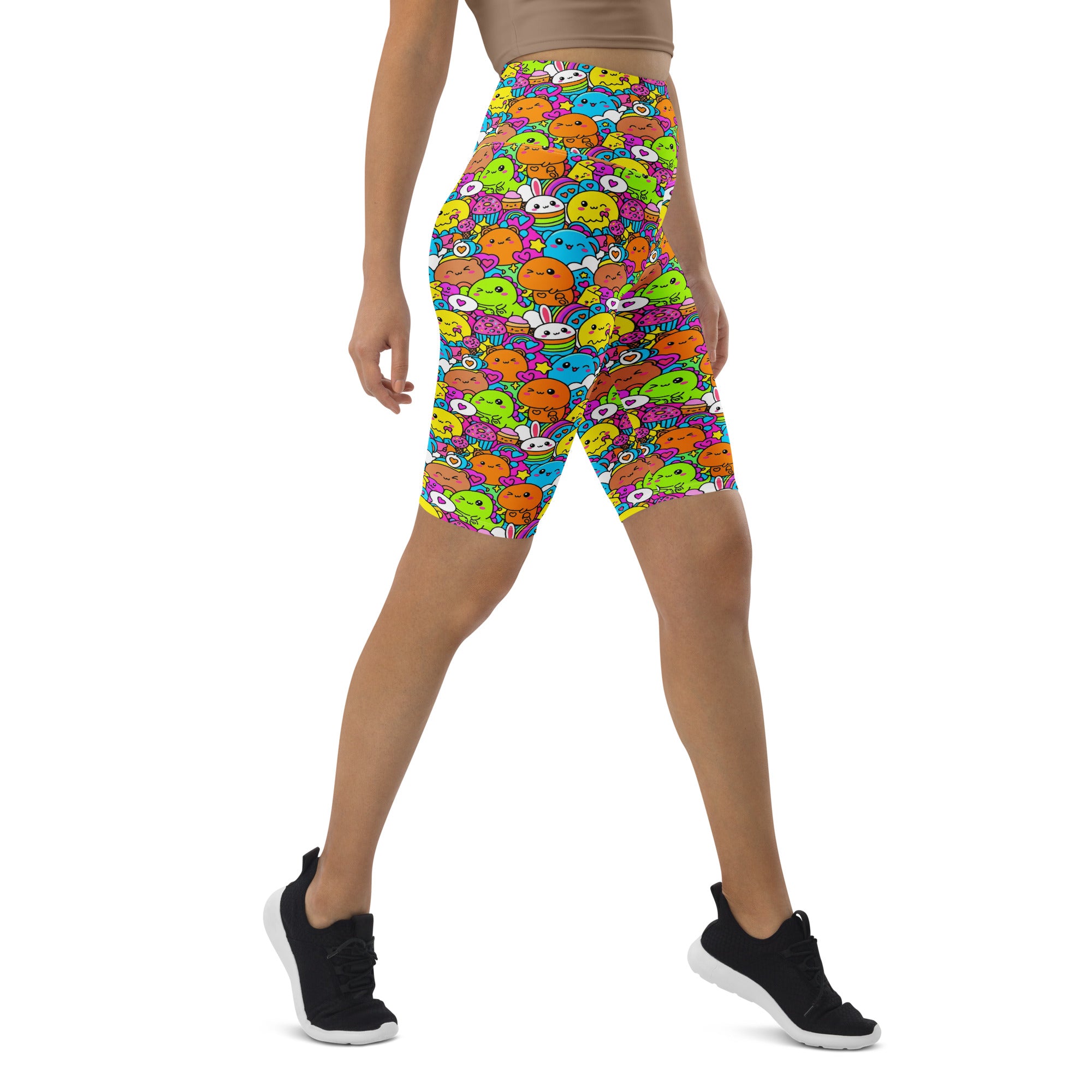 Kawaii Dinosaur Stomp Bike Shorts | GearBunch