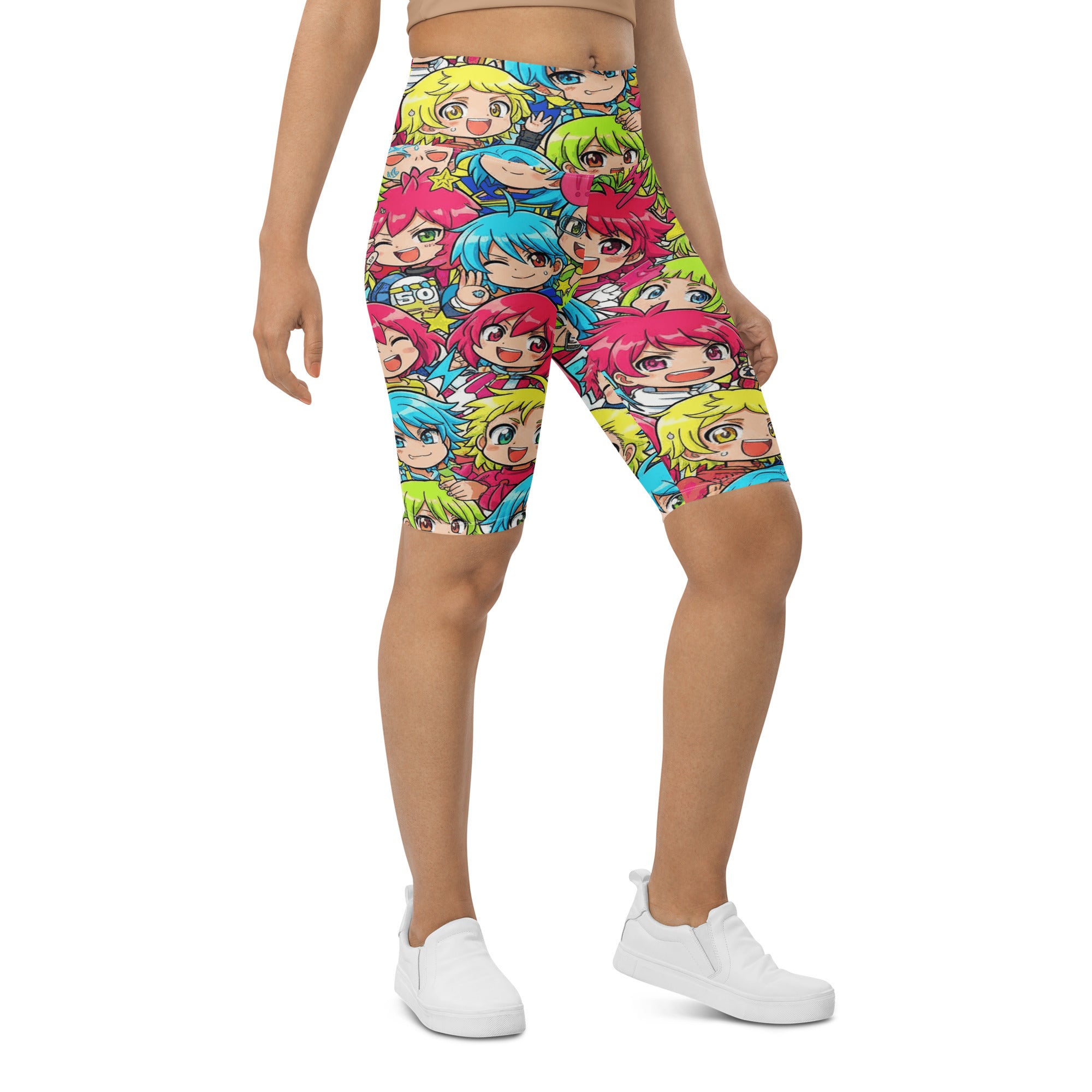 Anime Collage Chibi Party Bike Shorts | GearBunch