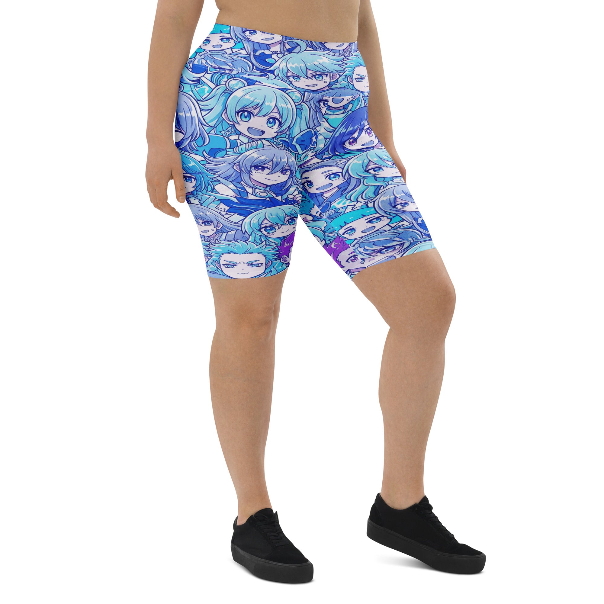 Anime Collage Ice Kingdom Bike Shorts | GearBunch