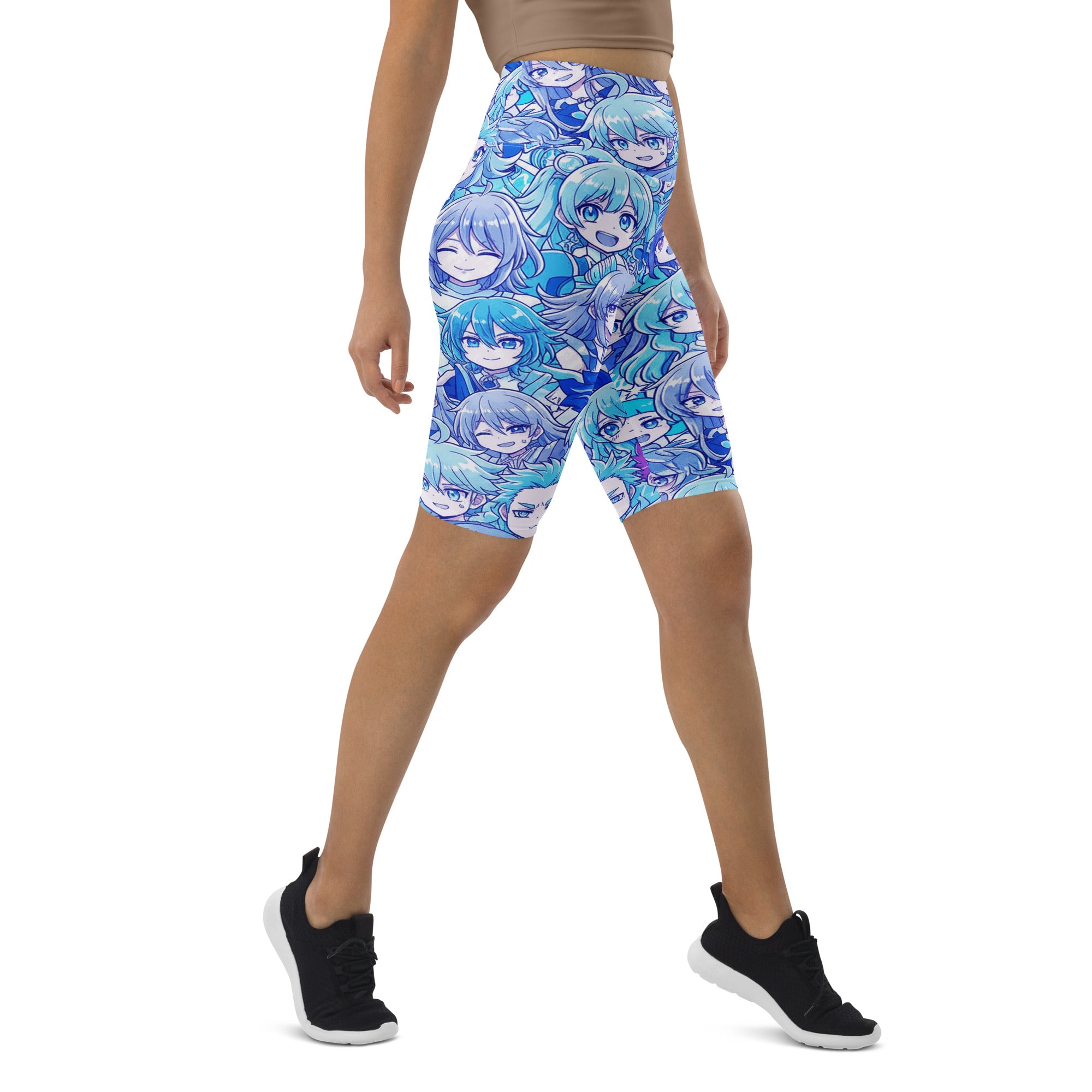 Anime Collage Ice Kingdom Bike Shorts | GearBunch