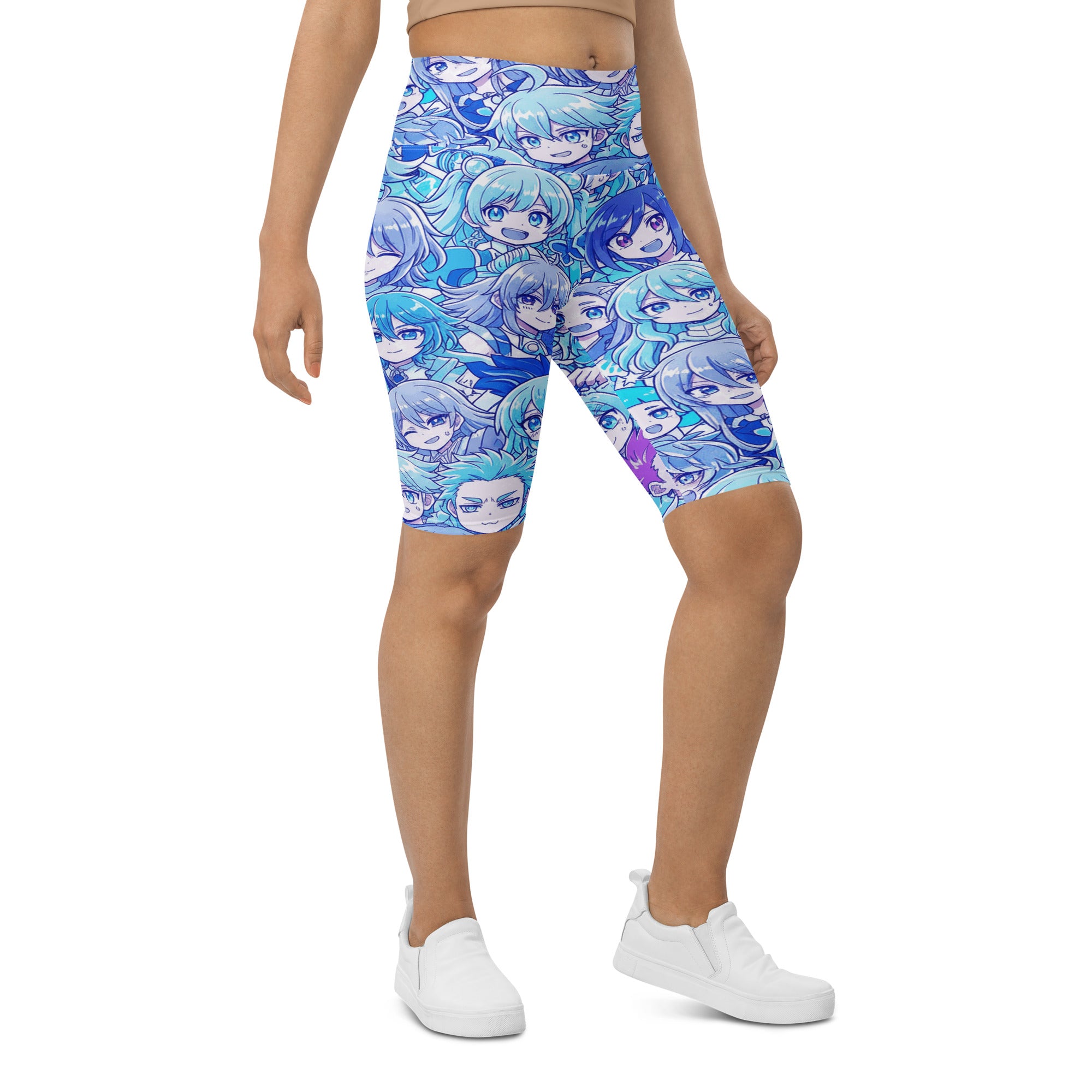 Anime Collage Ice Kingdom Bike Shorts | GearBunch