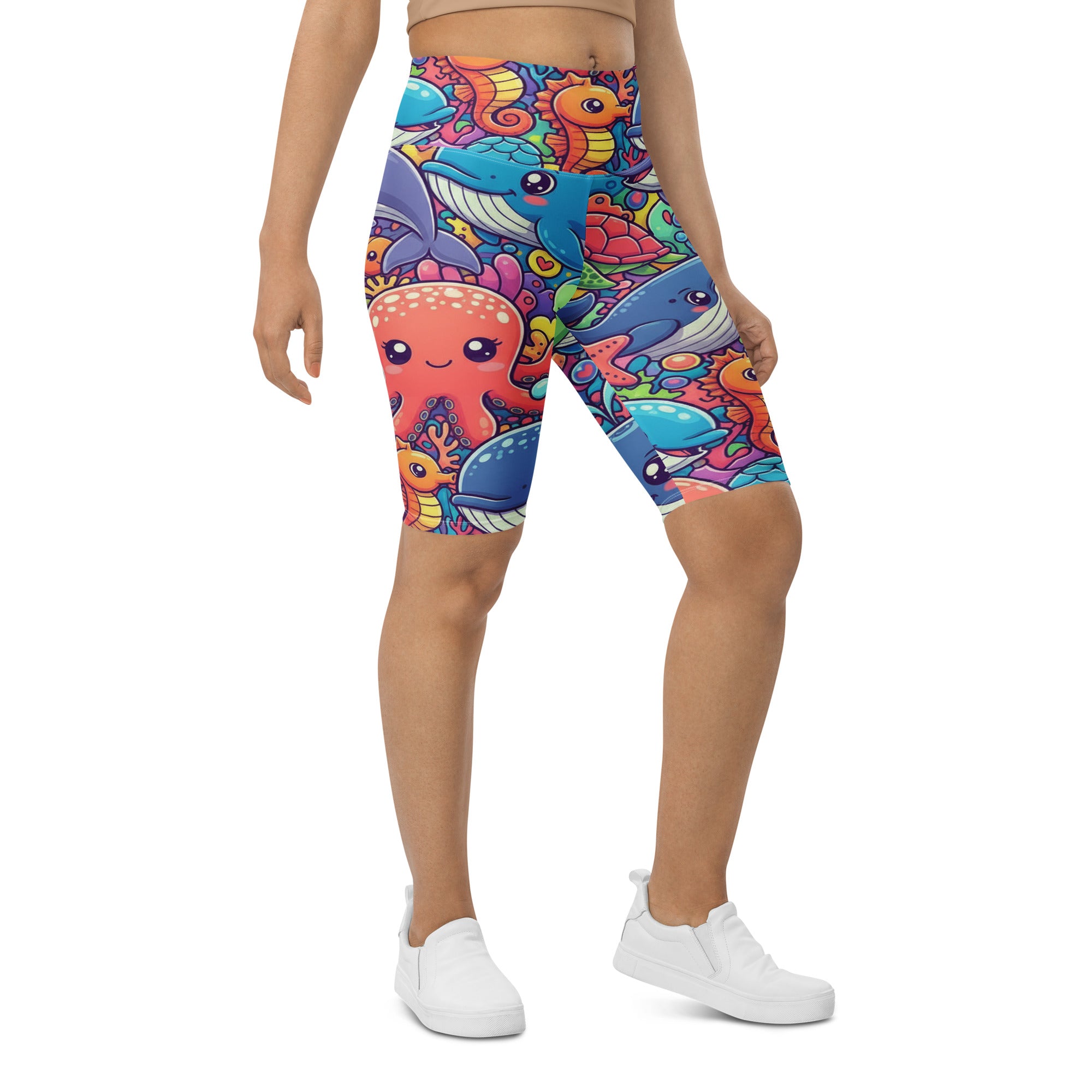 Ocean Creatures Bike Shorts | GearBunch
