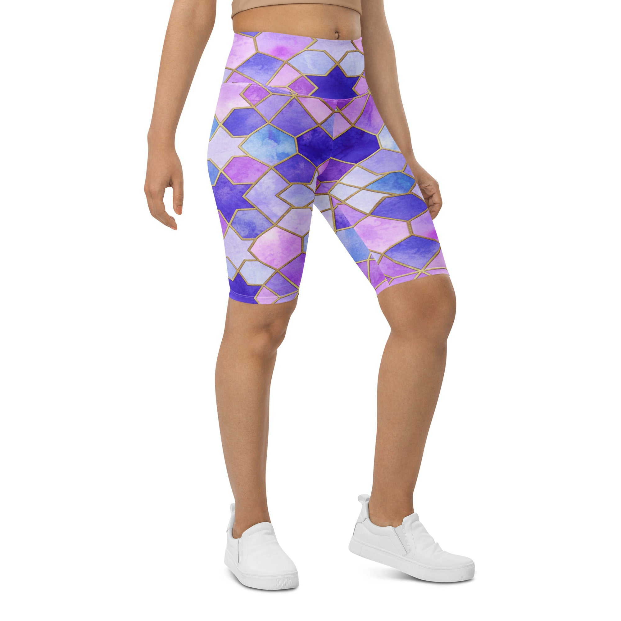 Lavender Fields Bike Shorts | GearBunch