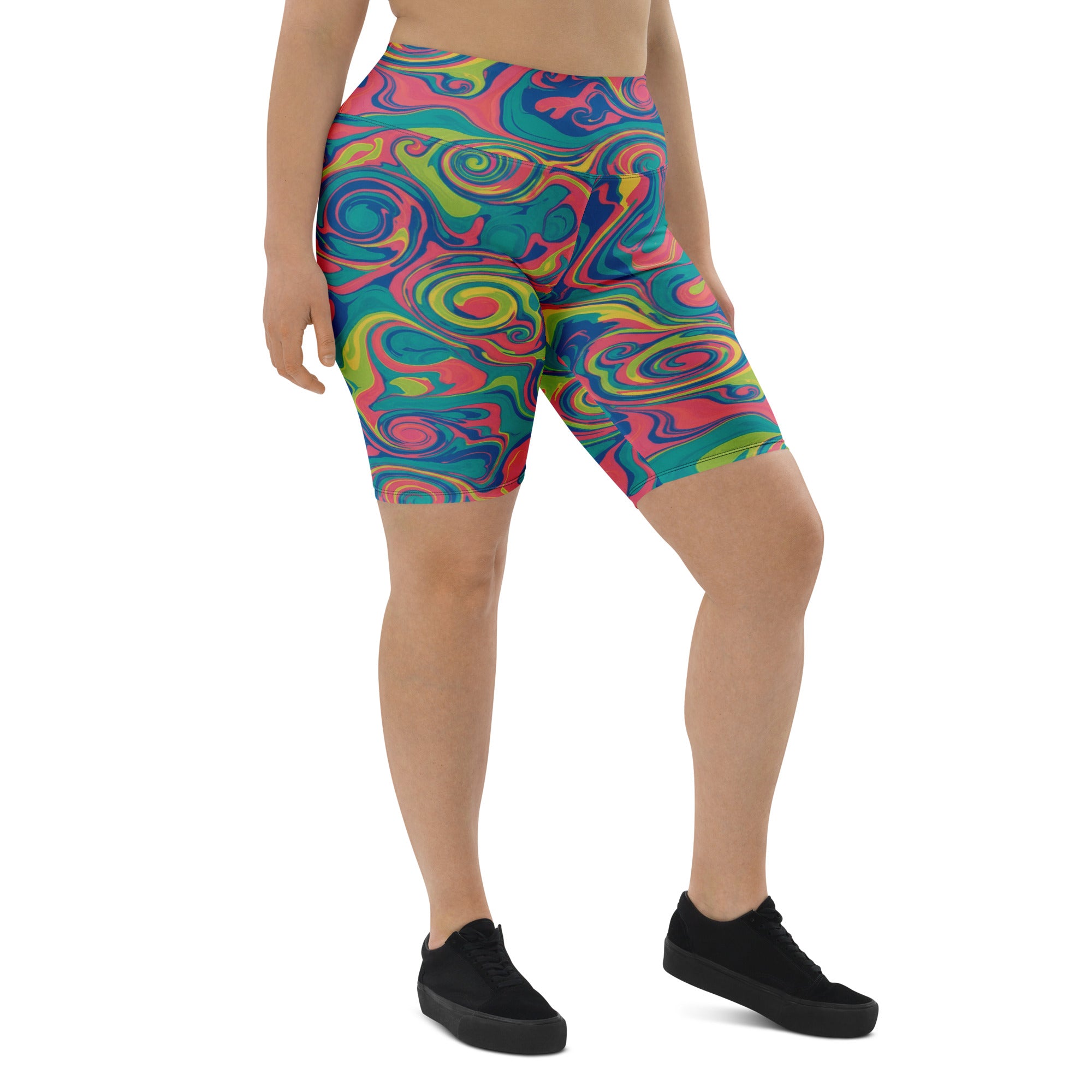 Liquid Marble Tropical Paradise Bike Shorts | GearBunch