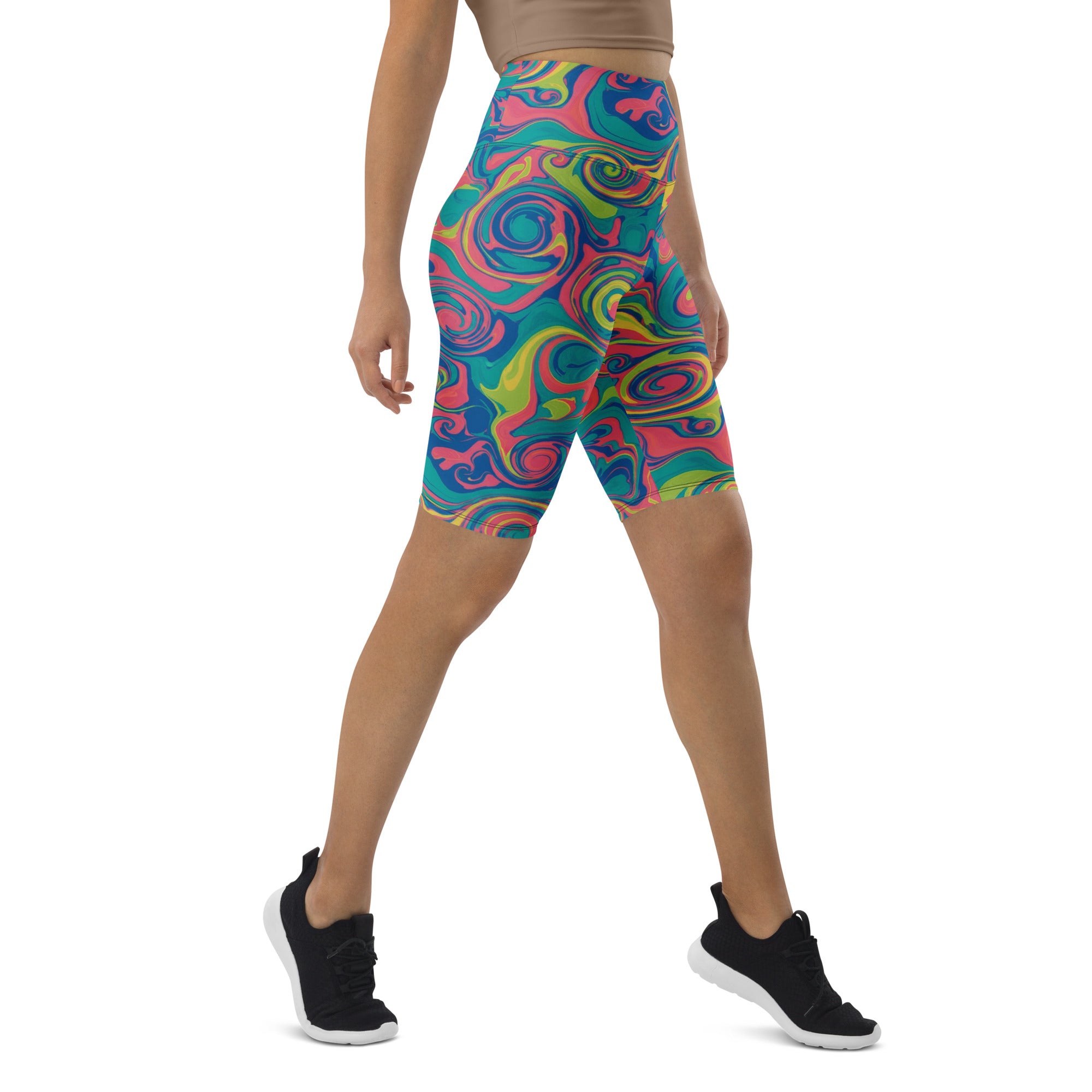 Liquid Marble Tropical Paradise Bike Shorts | GearBunch