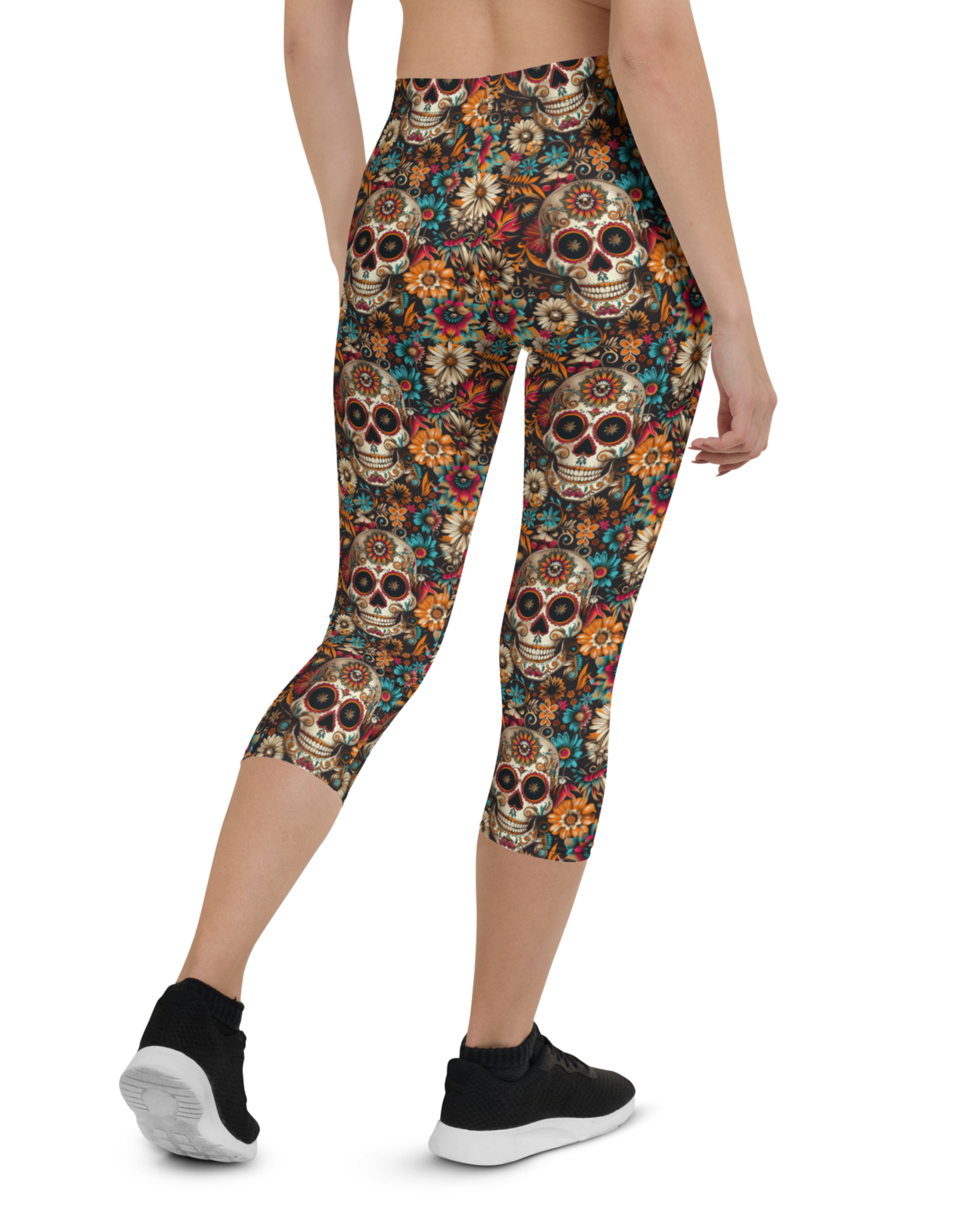 Festival Colorful Sugar Skull Capris | GearBunch