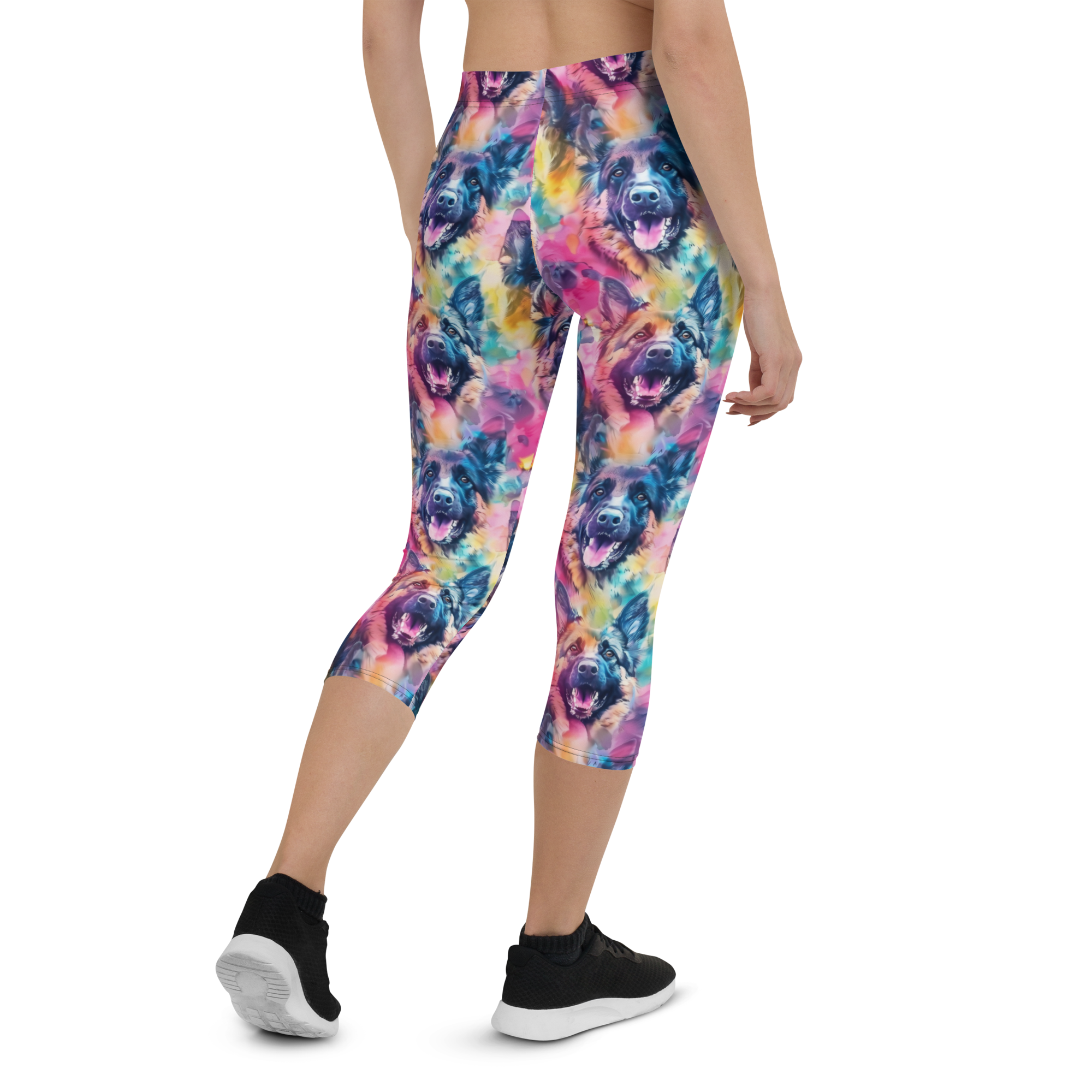 Watercolor German Shepherd Capris | GearBunch