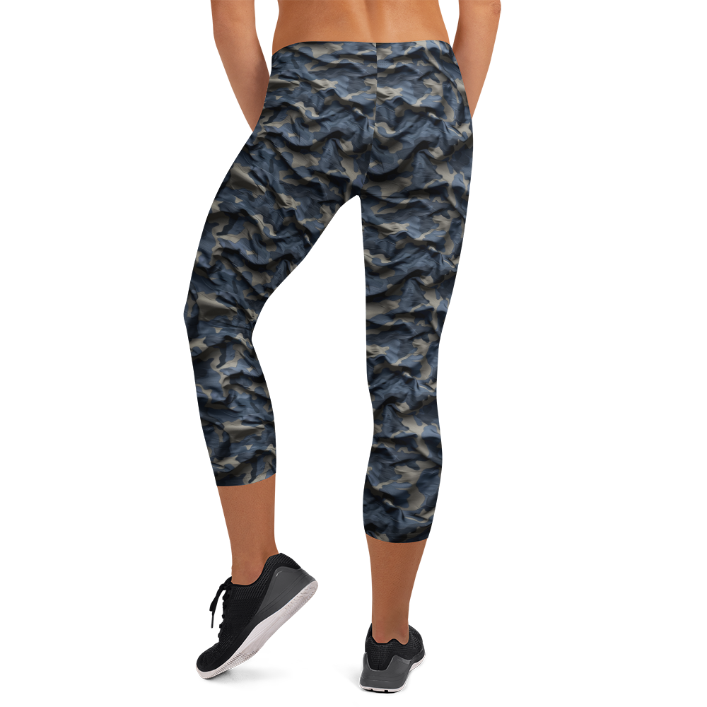 3D Navy Camo Capris | GearBunch