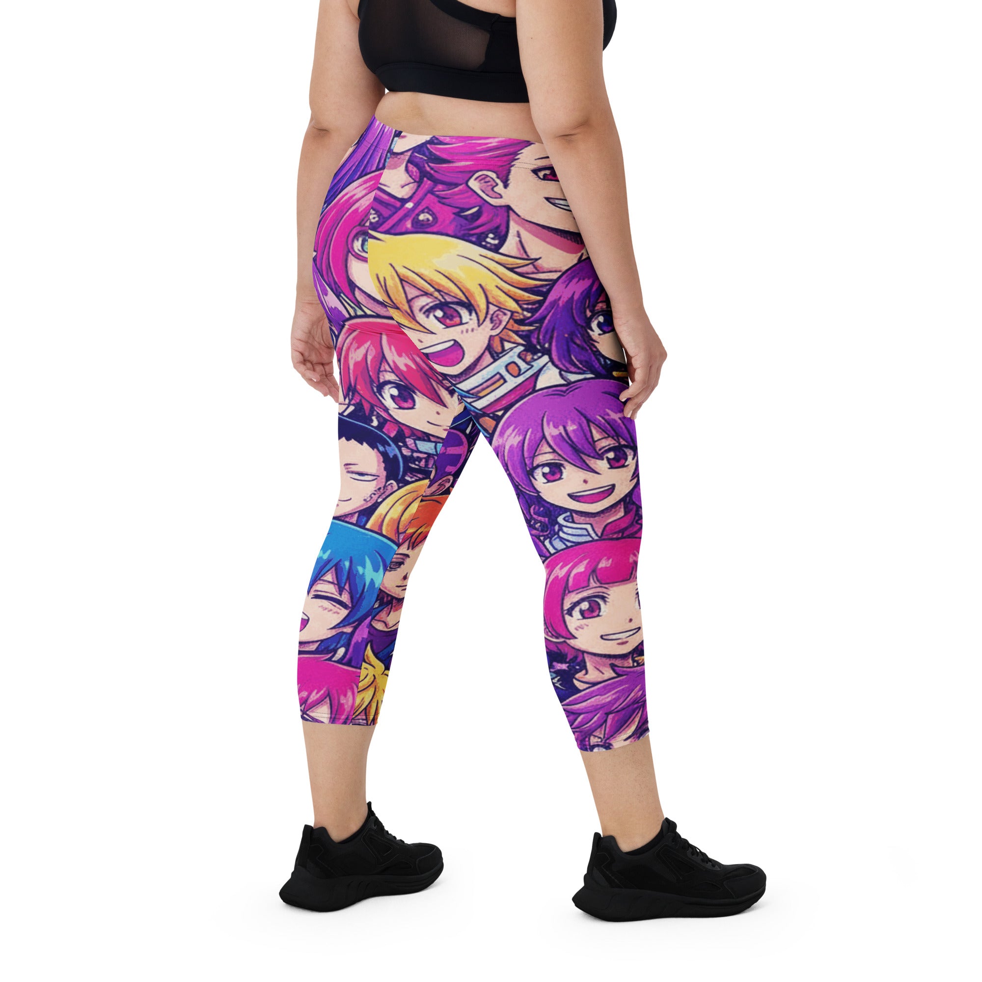 Anime Galaxy Hero Capri Leggings | GearBunch