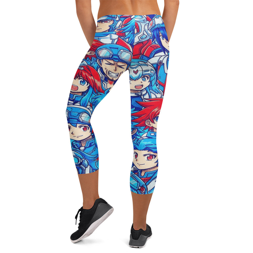 Anime Mecha Pilot Capri Leggings | GearBunch