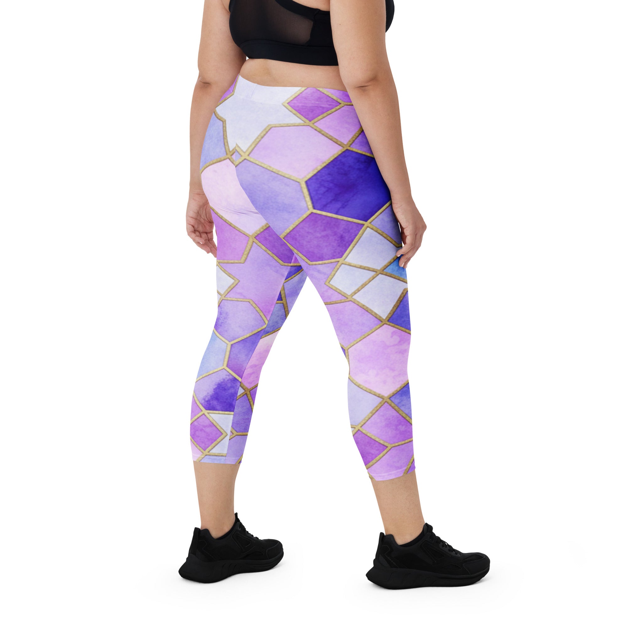 Lavender Fields Capri Leggings | GearBunch