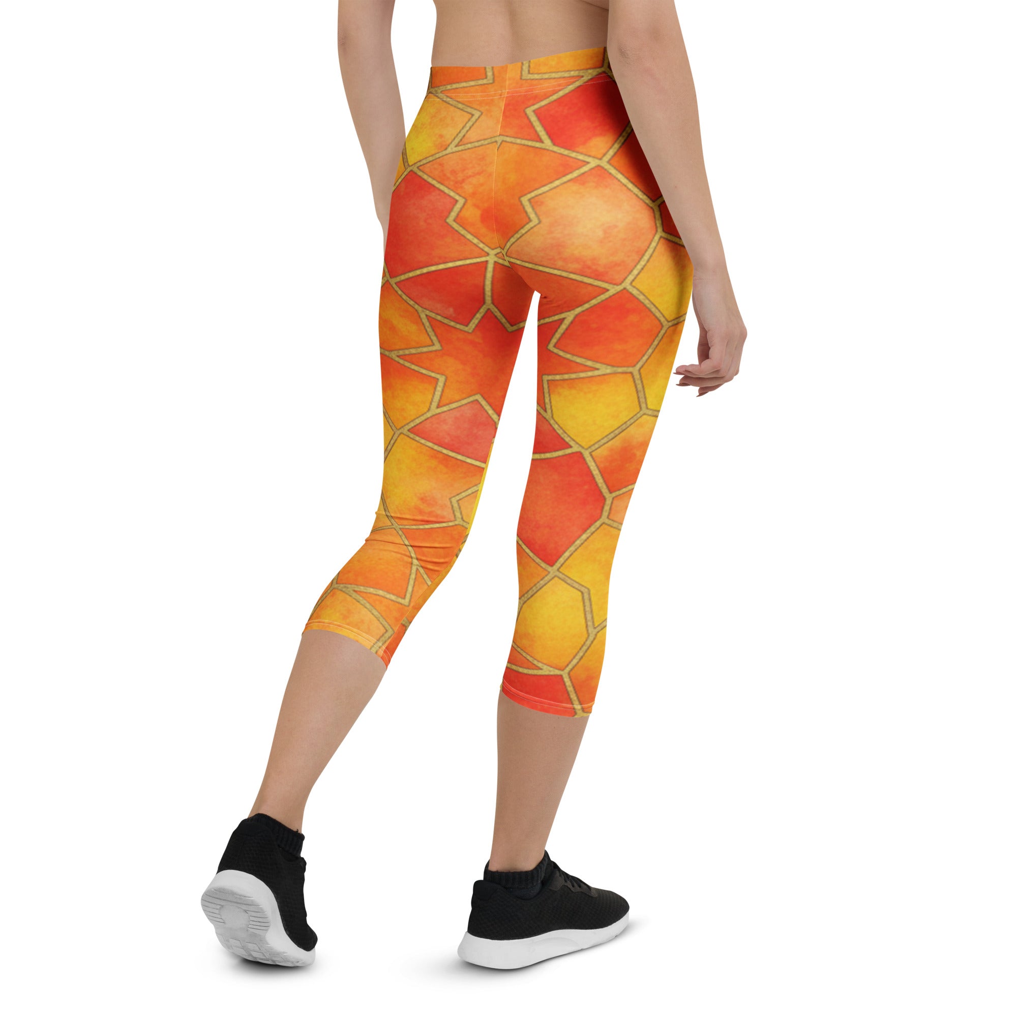 Sunset Blaze Capri Leggings | GearBunch