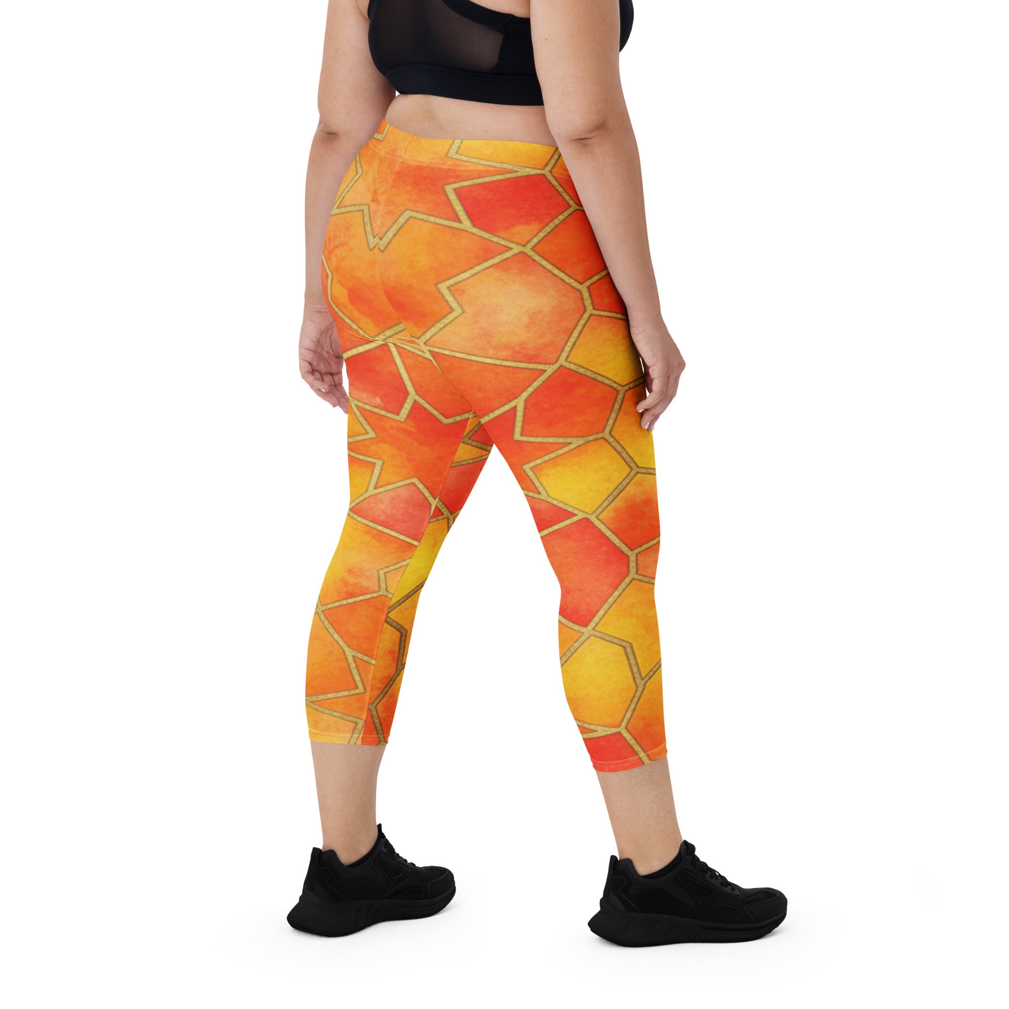 Sunset Blaze Capri Leggings | GearBunch