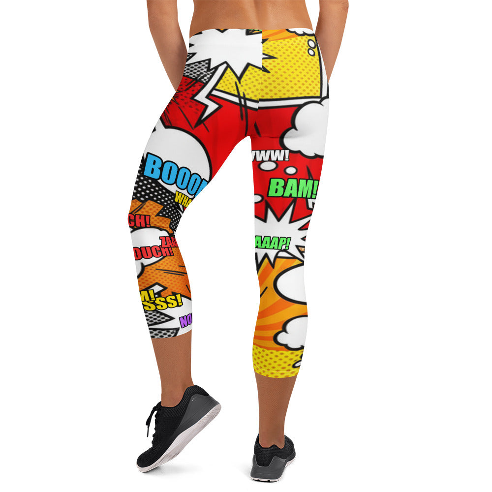Comic Strip Boom Town Capri Leggings | GearBunch